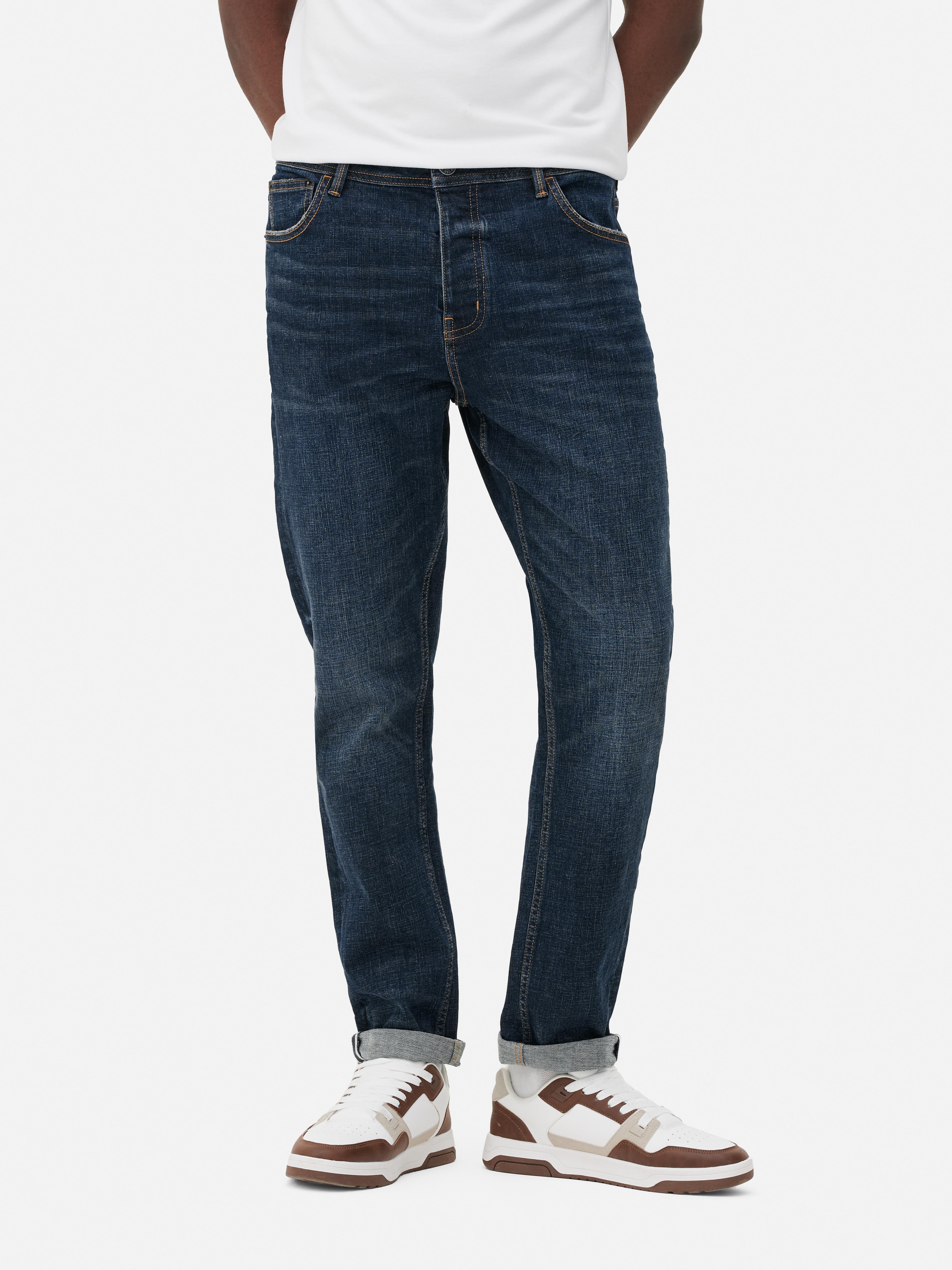 Men's Dark Blue The Stronghold Relaxed Tapered Jeans | Primark