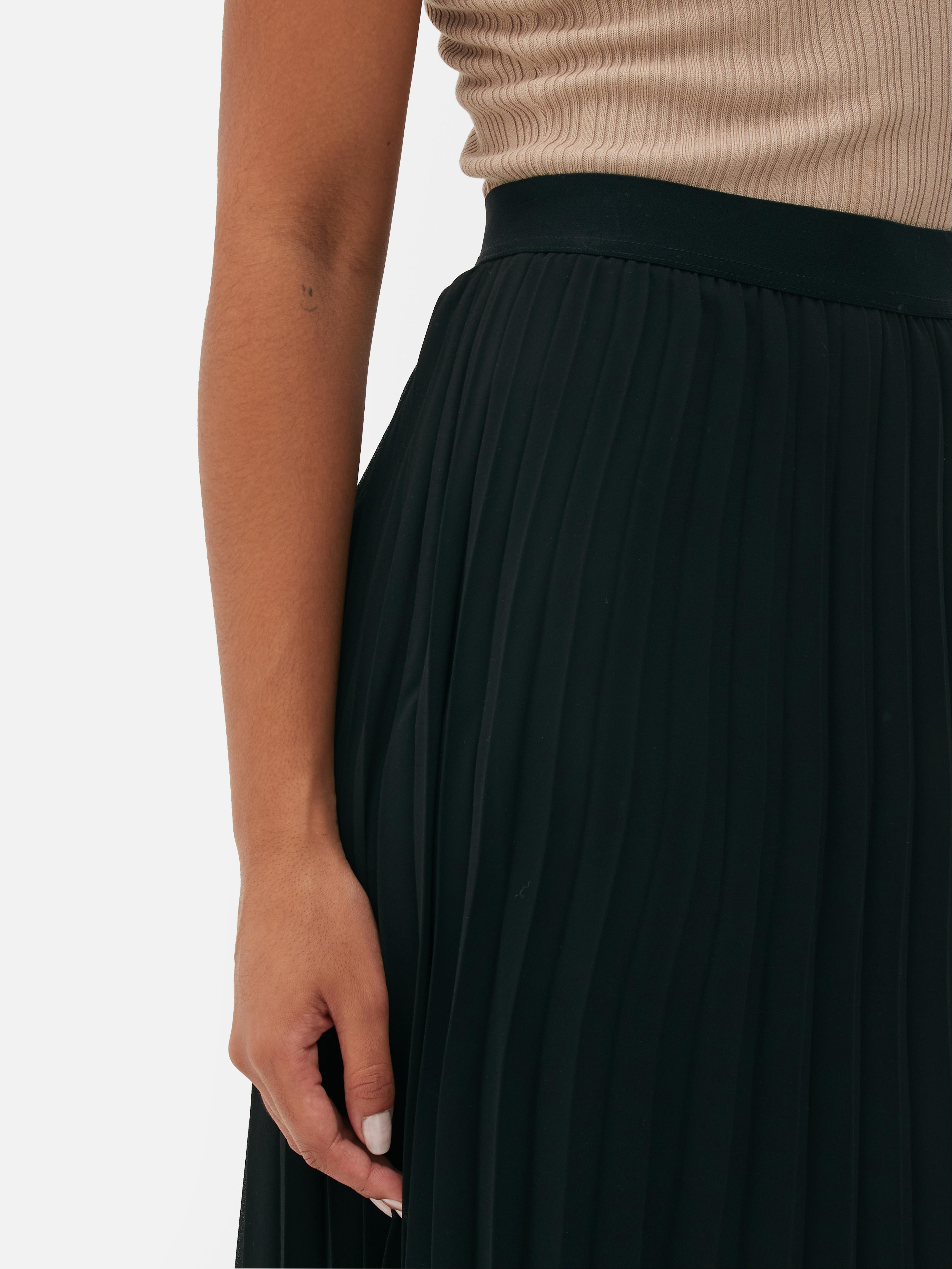 Blue pleated outlet skirt primark