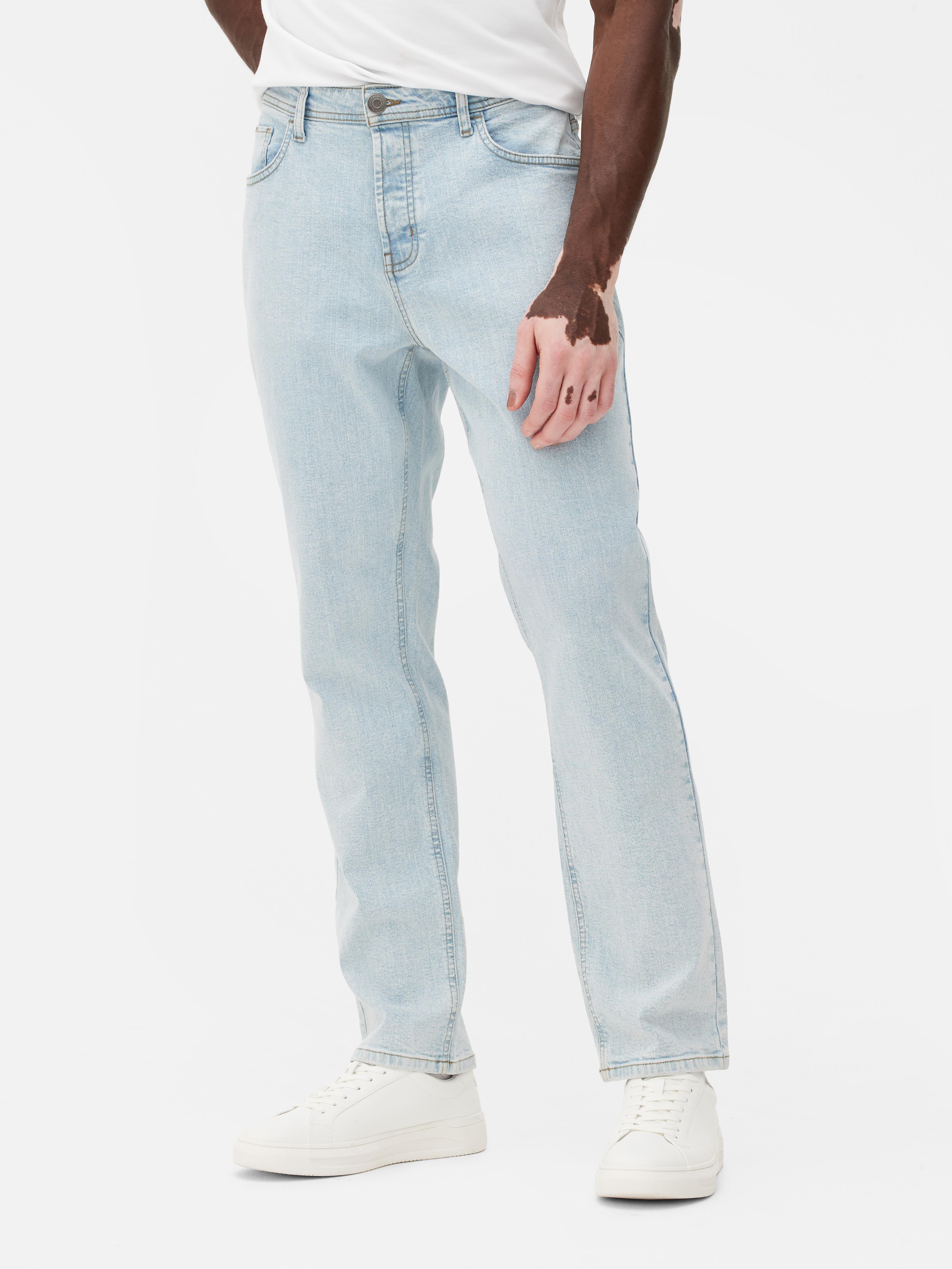 Mens Bright Blue Stretch Straight Jeans | Primark