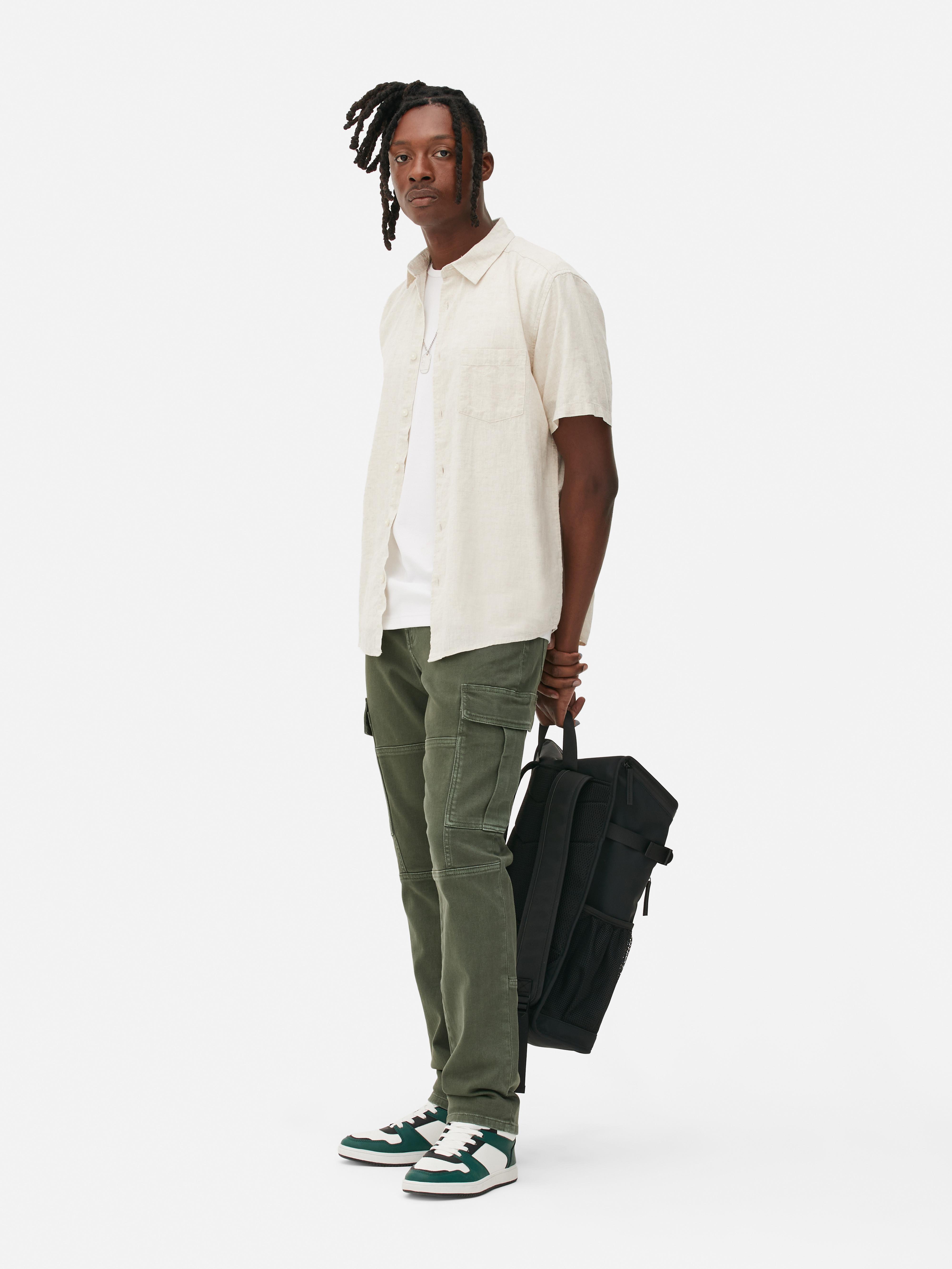 Slim Fit Cargo Jeans Olive