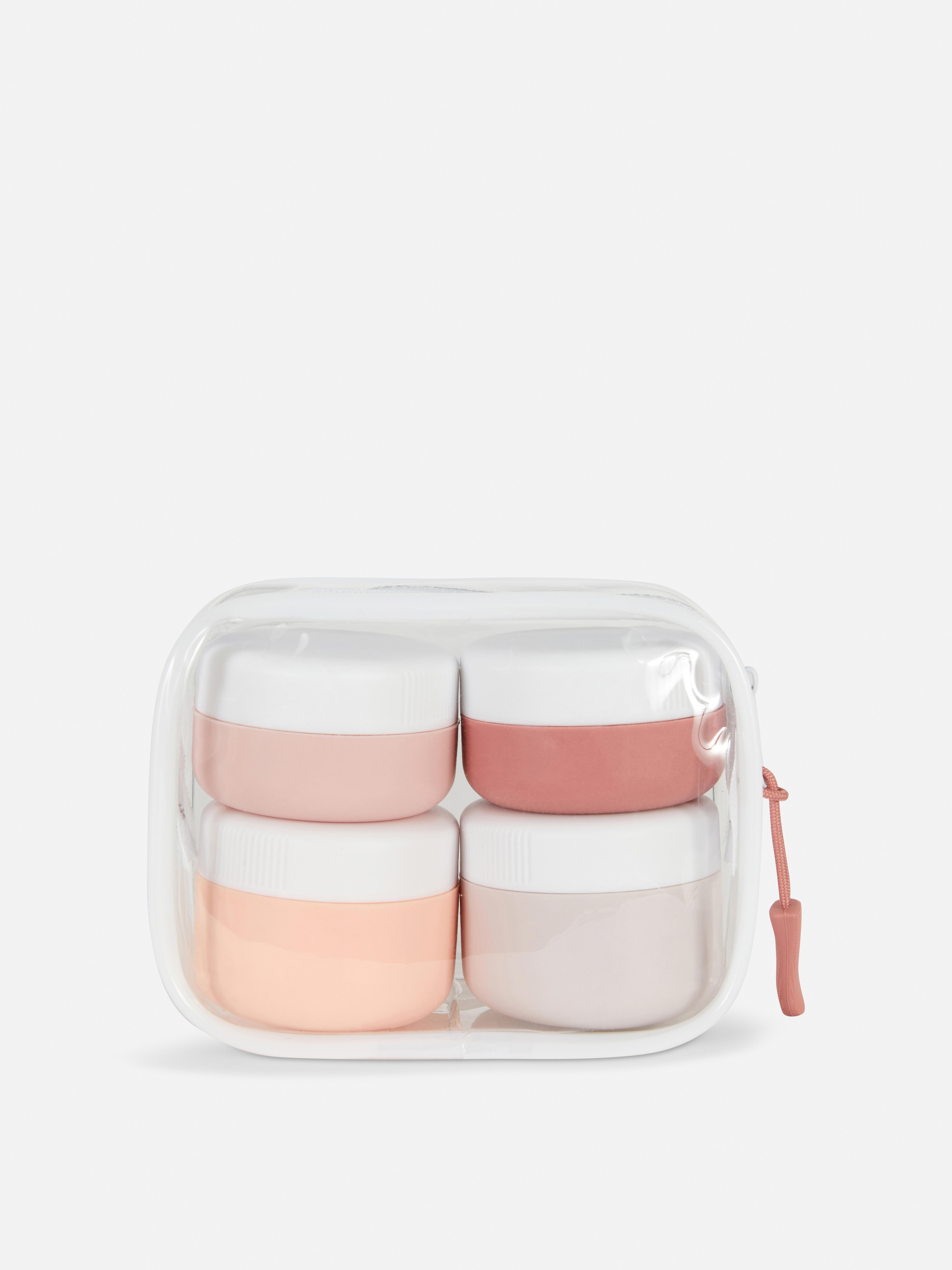 Pack de 4 envases de viaje de silicona