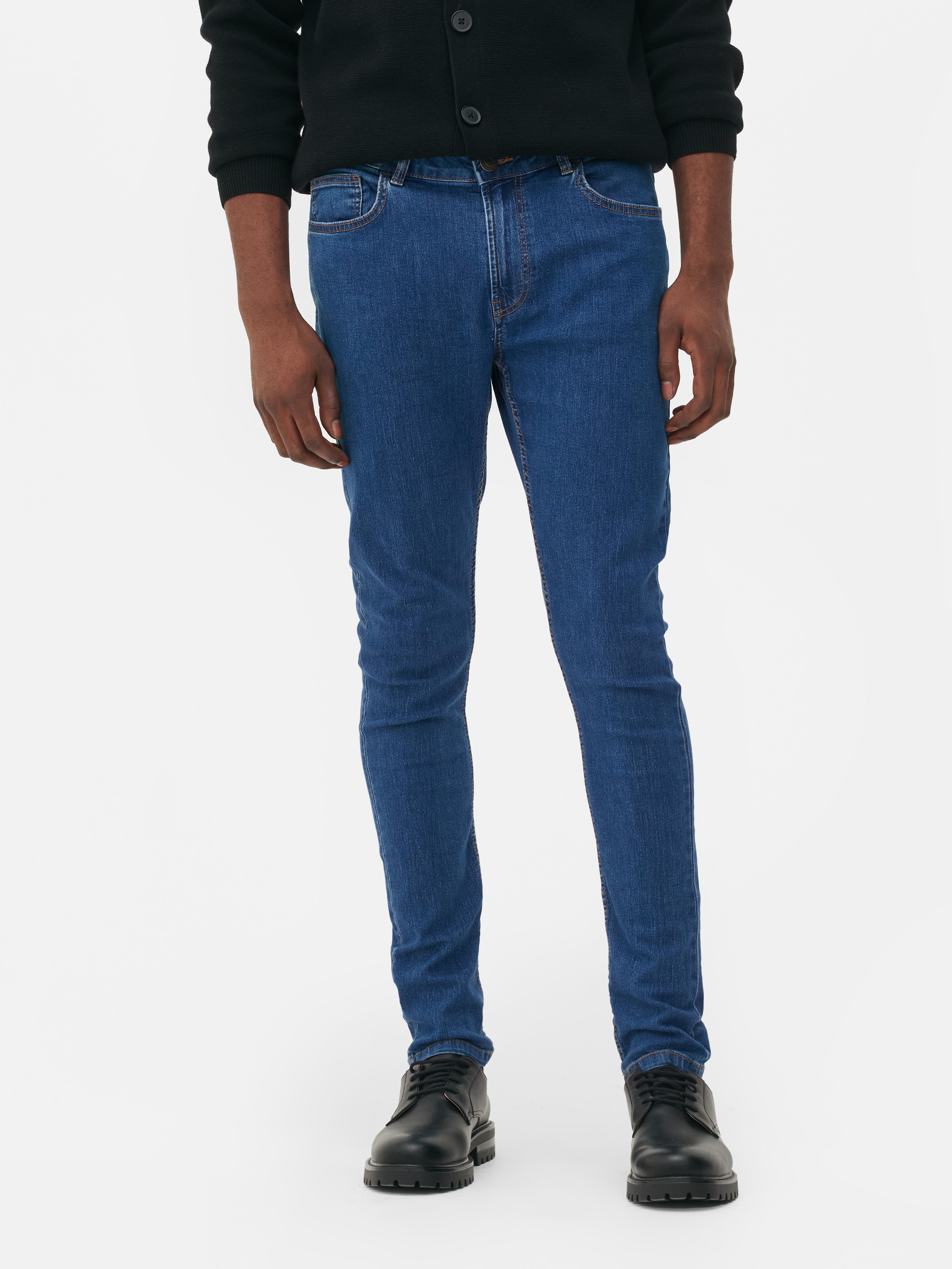 Mens Blue Skinny Fit Denim Jeans | Primark