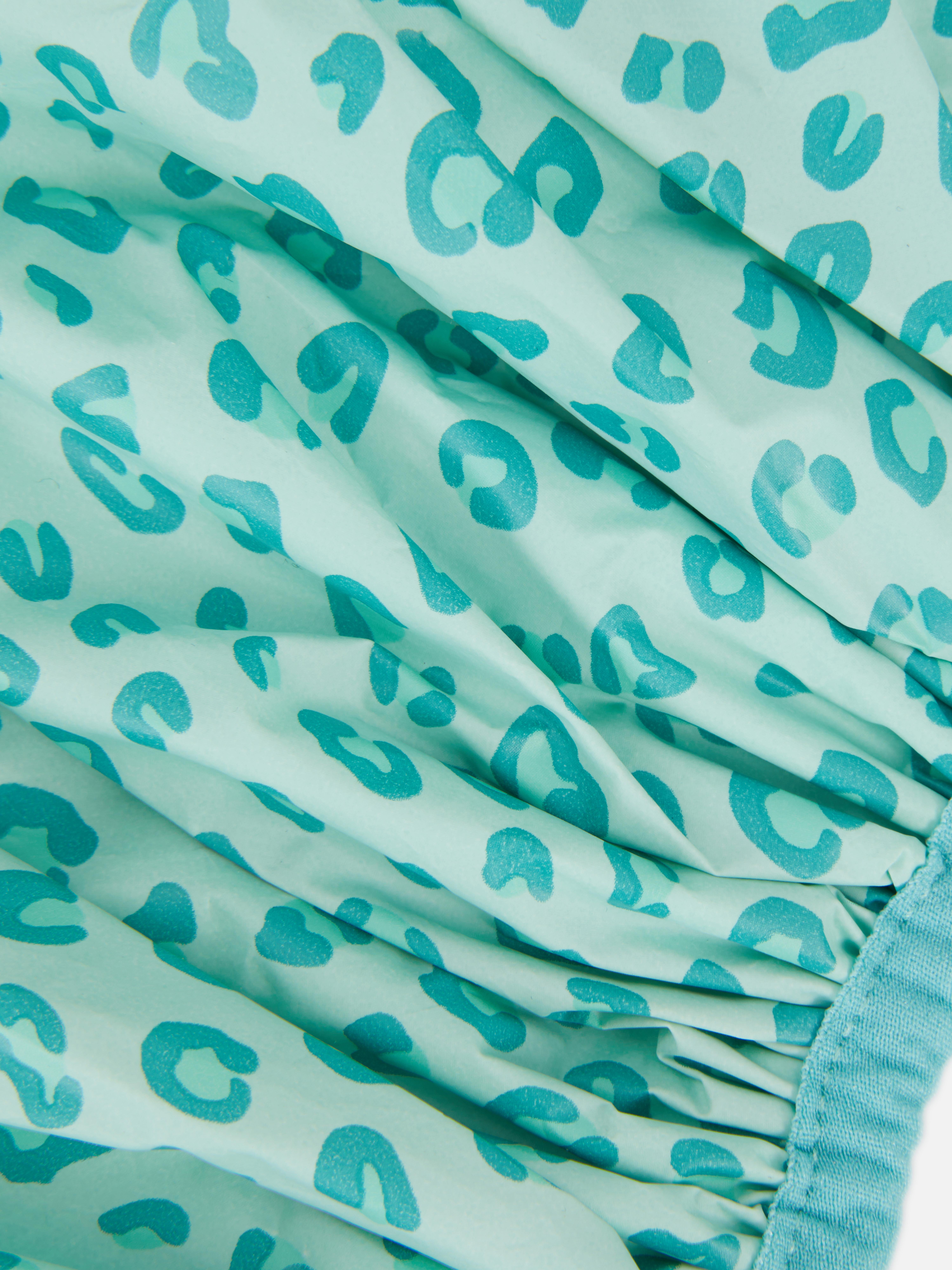 Cuffia da doccia in spugna leopardata