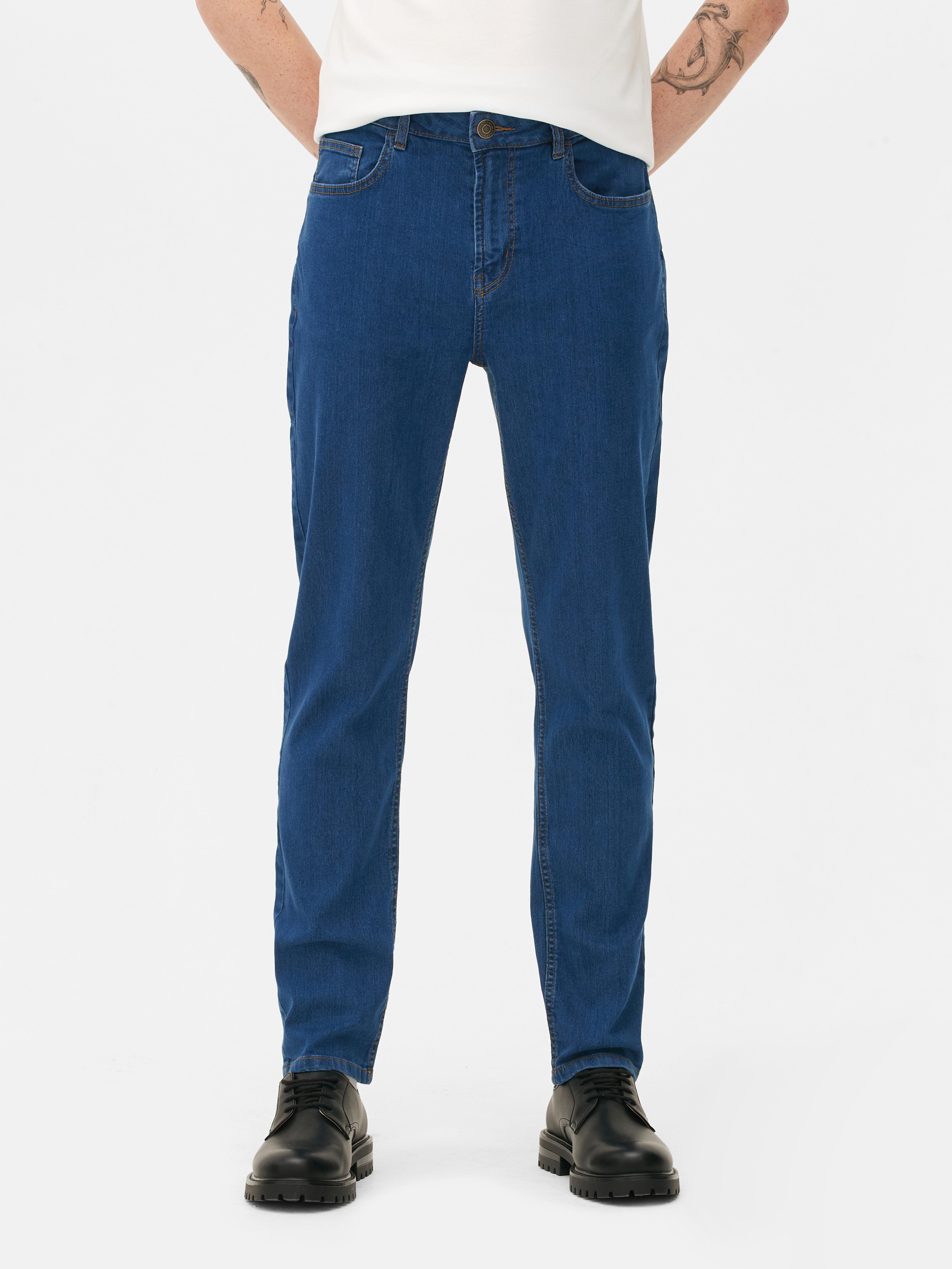 Mens Mid Blue Slim Fit Denim Jeans | Primark