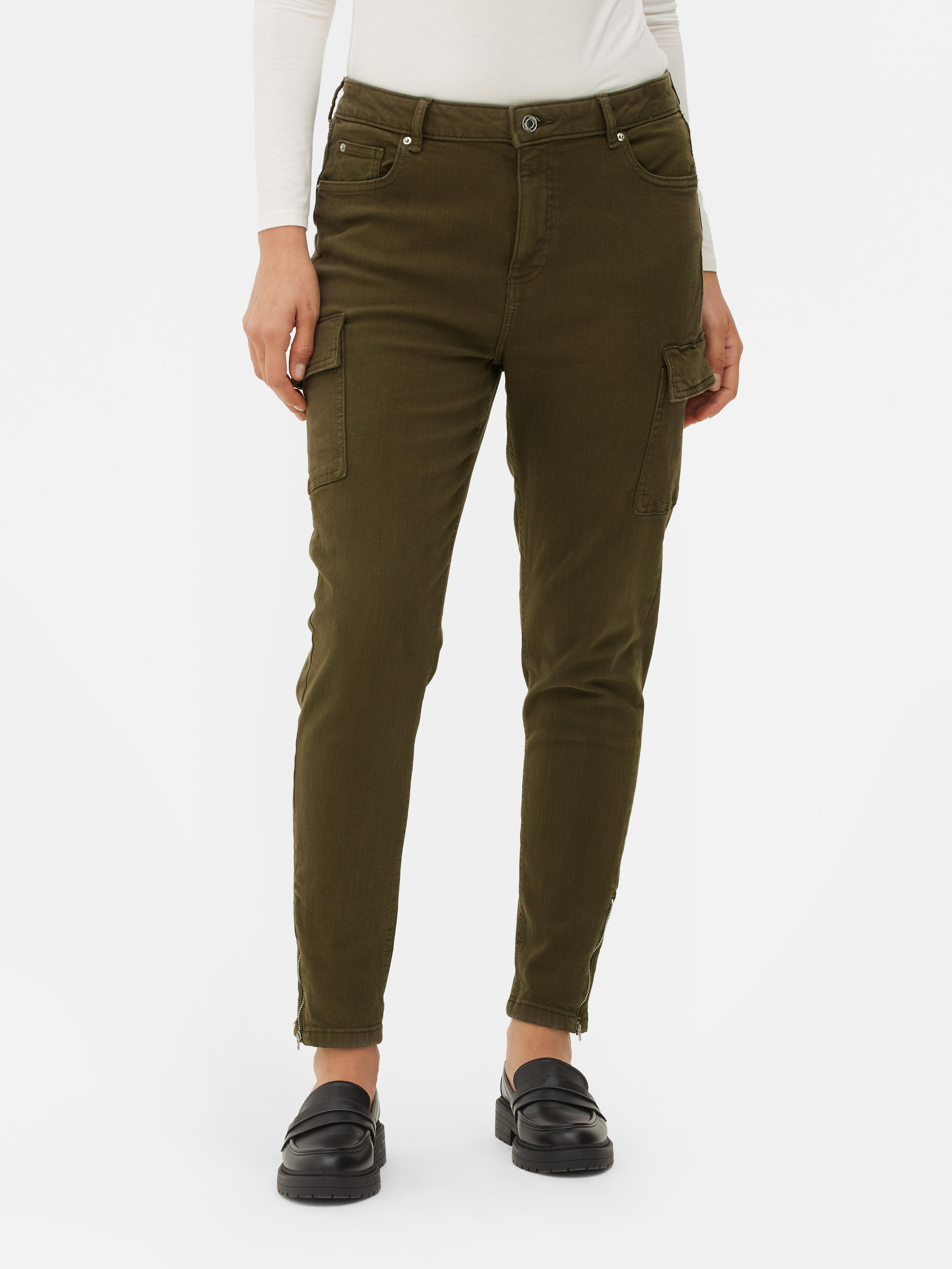 Skinny leg khaki hot sale pants womens