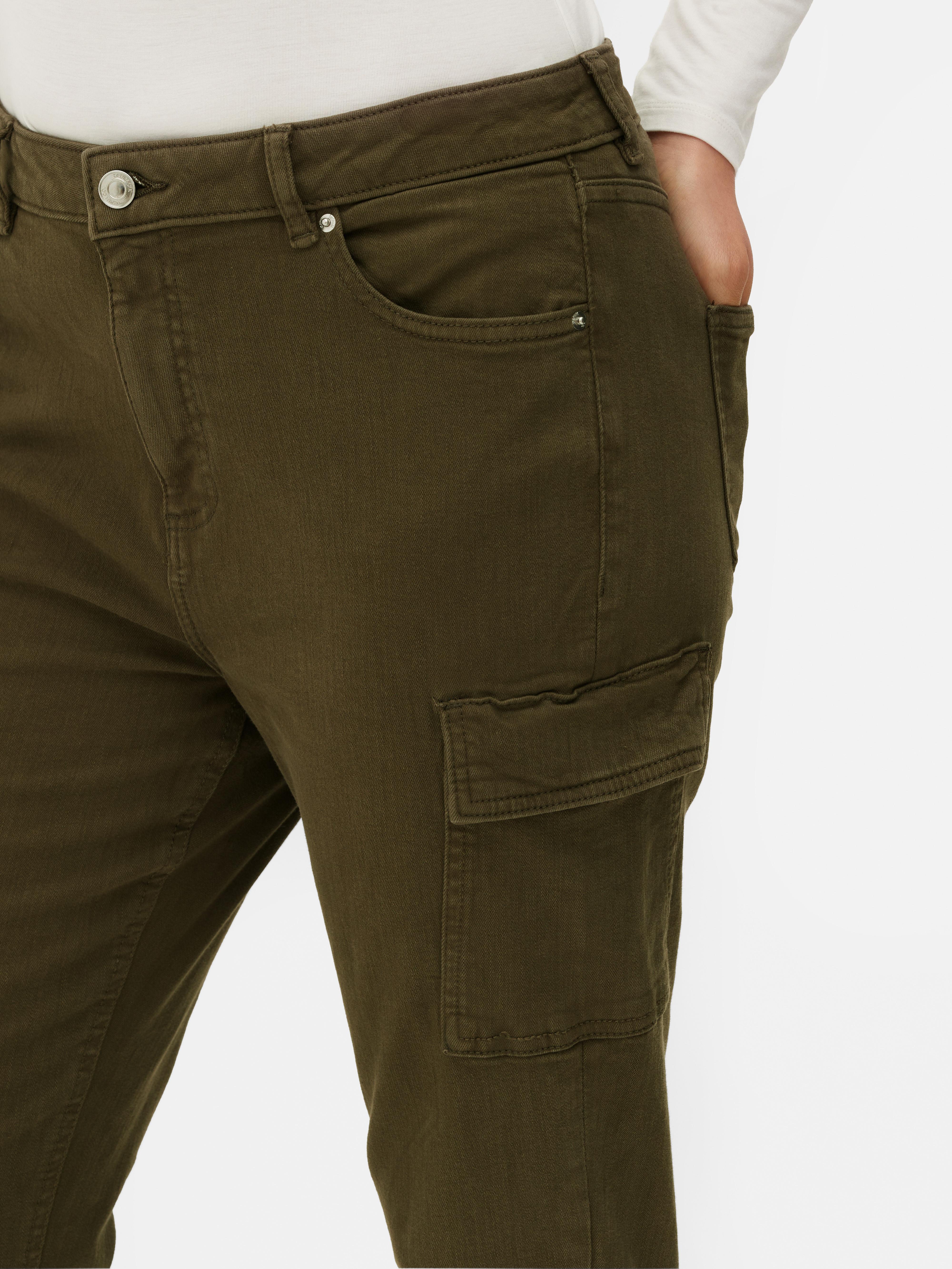 Womens Khaki Cargo Skinny Jeans | Primark