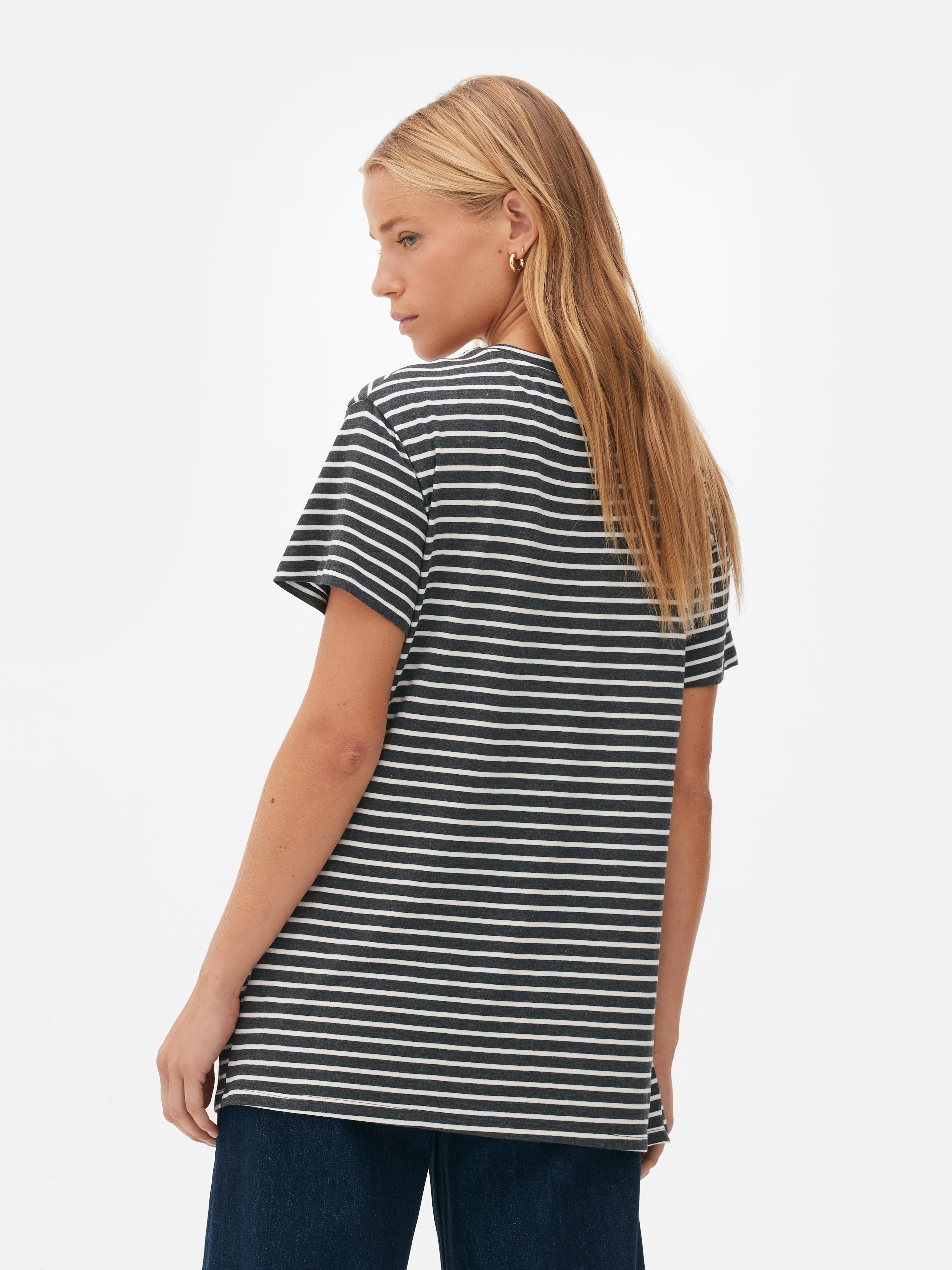 Primark Shop Online Women's Casual Tops Crew Neck Stripes Colour