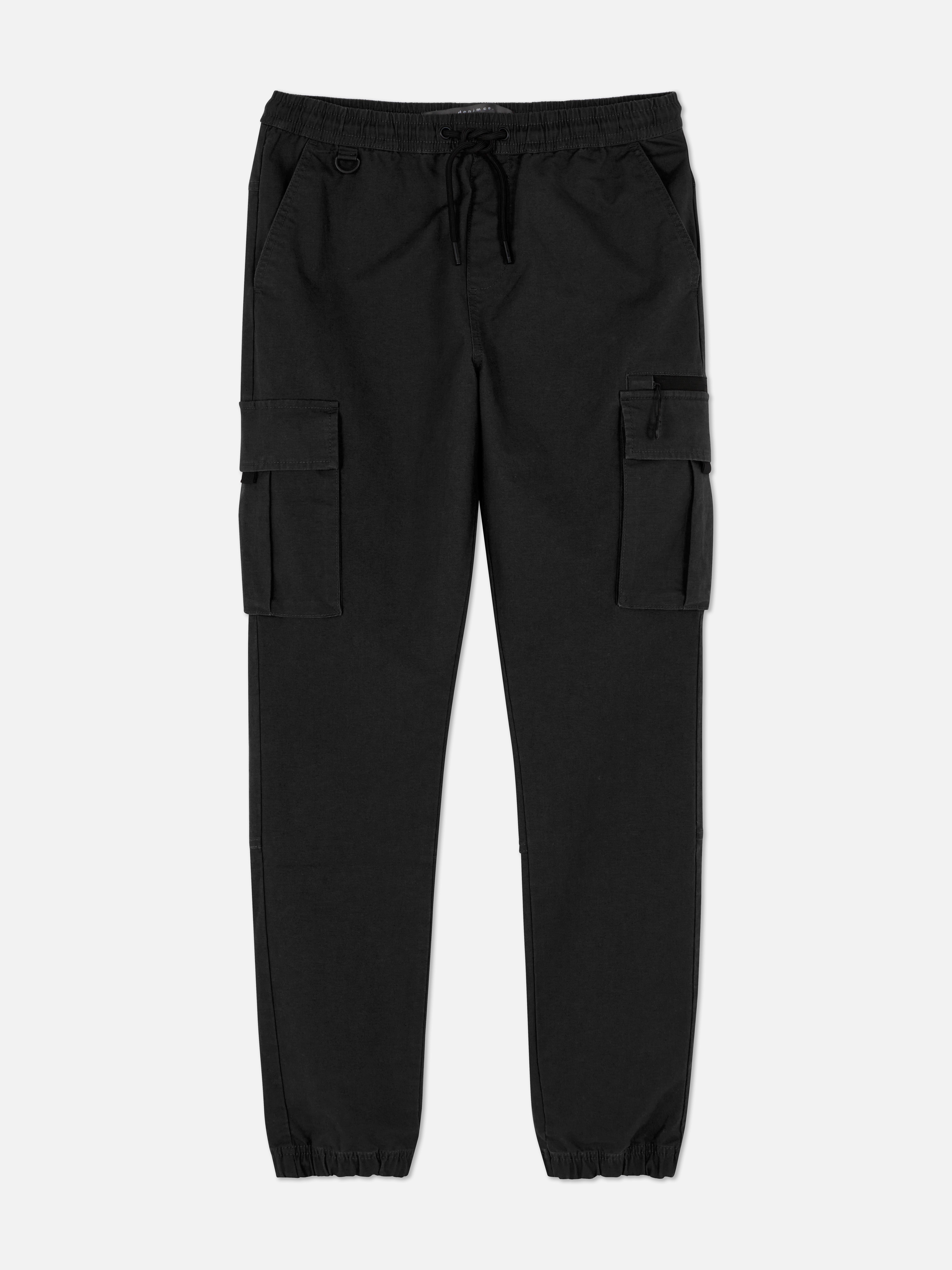 Mens Black/White Loose Straight Leg Cargo Pants With Pockets Streetwear Hip  Hop Cargo Trousers Primark 220509 From Dou02, $23.81