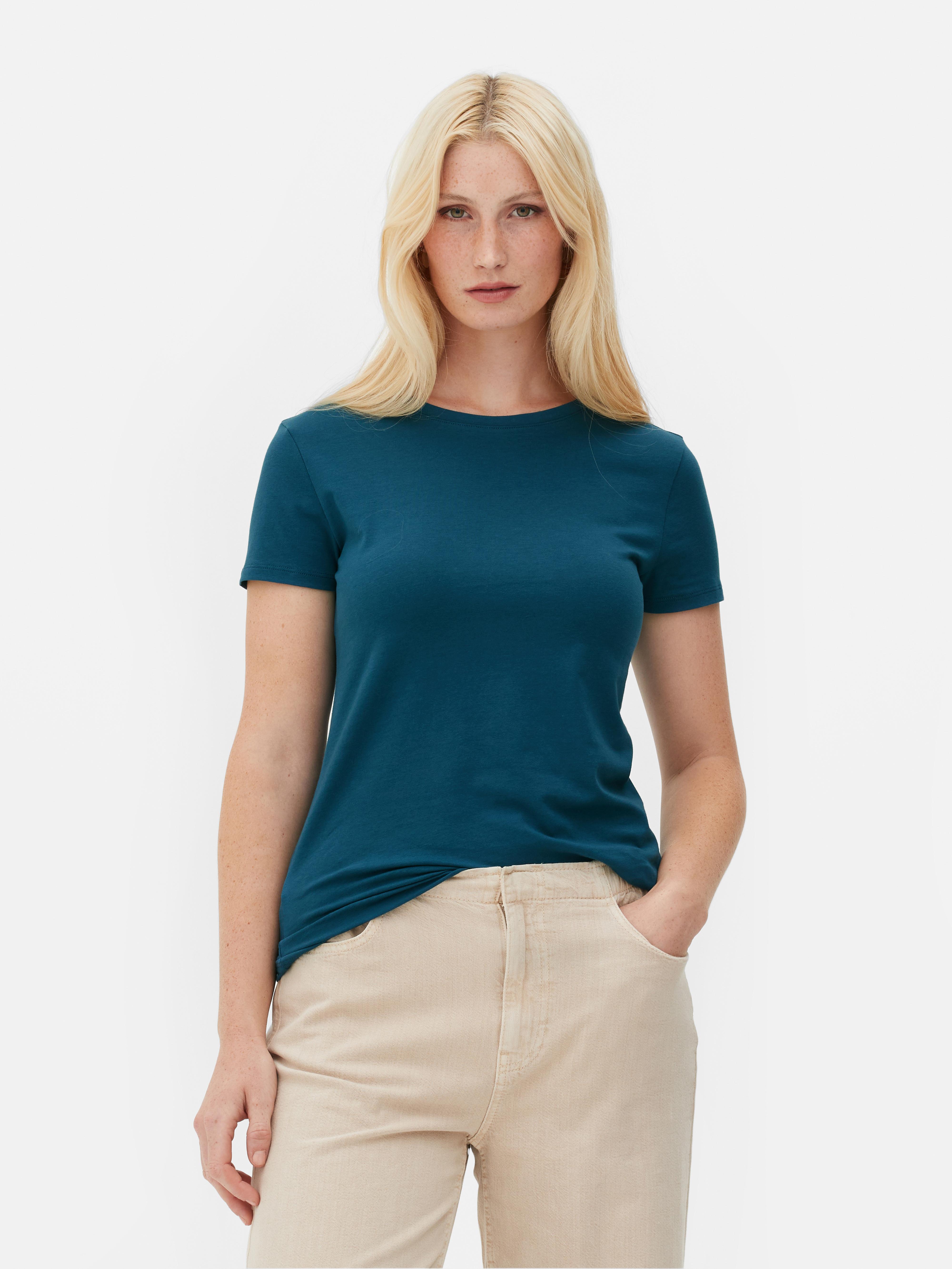 Rozciągliwy T-shirt z krótkim rękawem