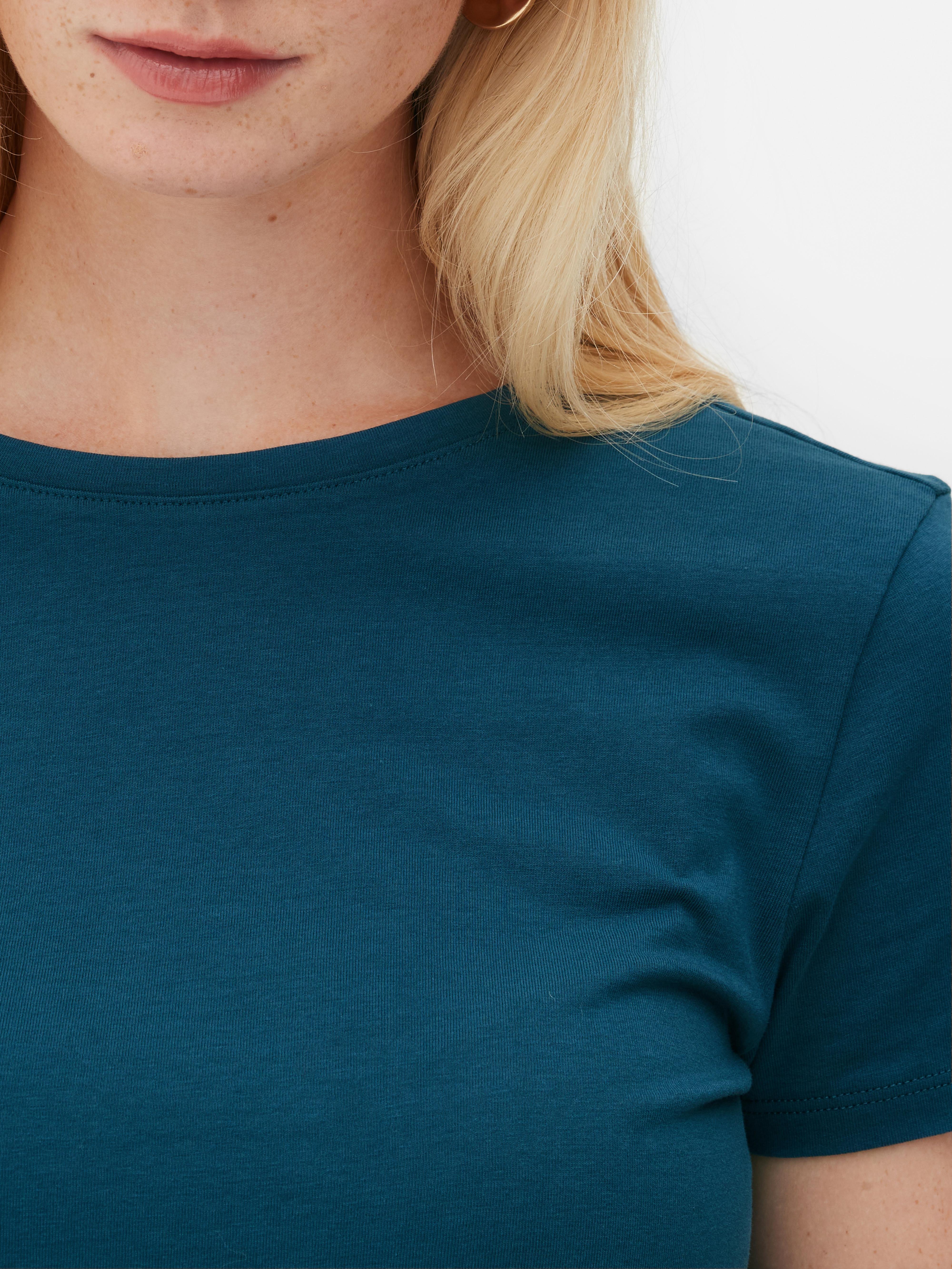Rozciągliwy T-shirt z krótkim rękawem