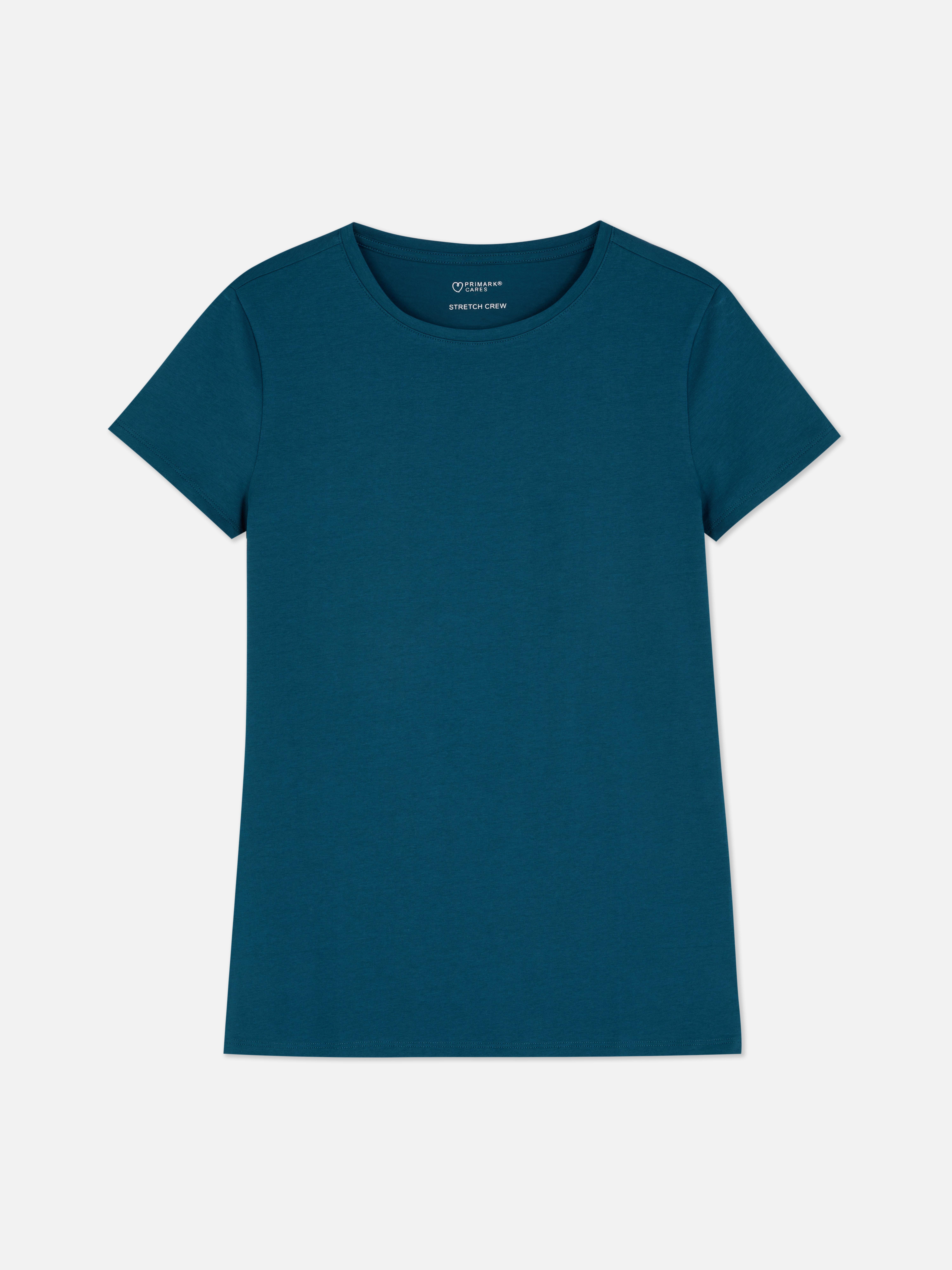 Rozciągliwy T-shirt z krótkim rękawem
