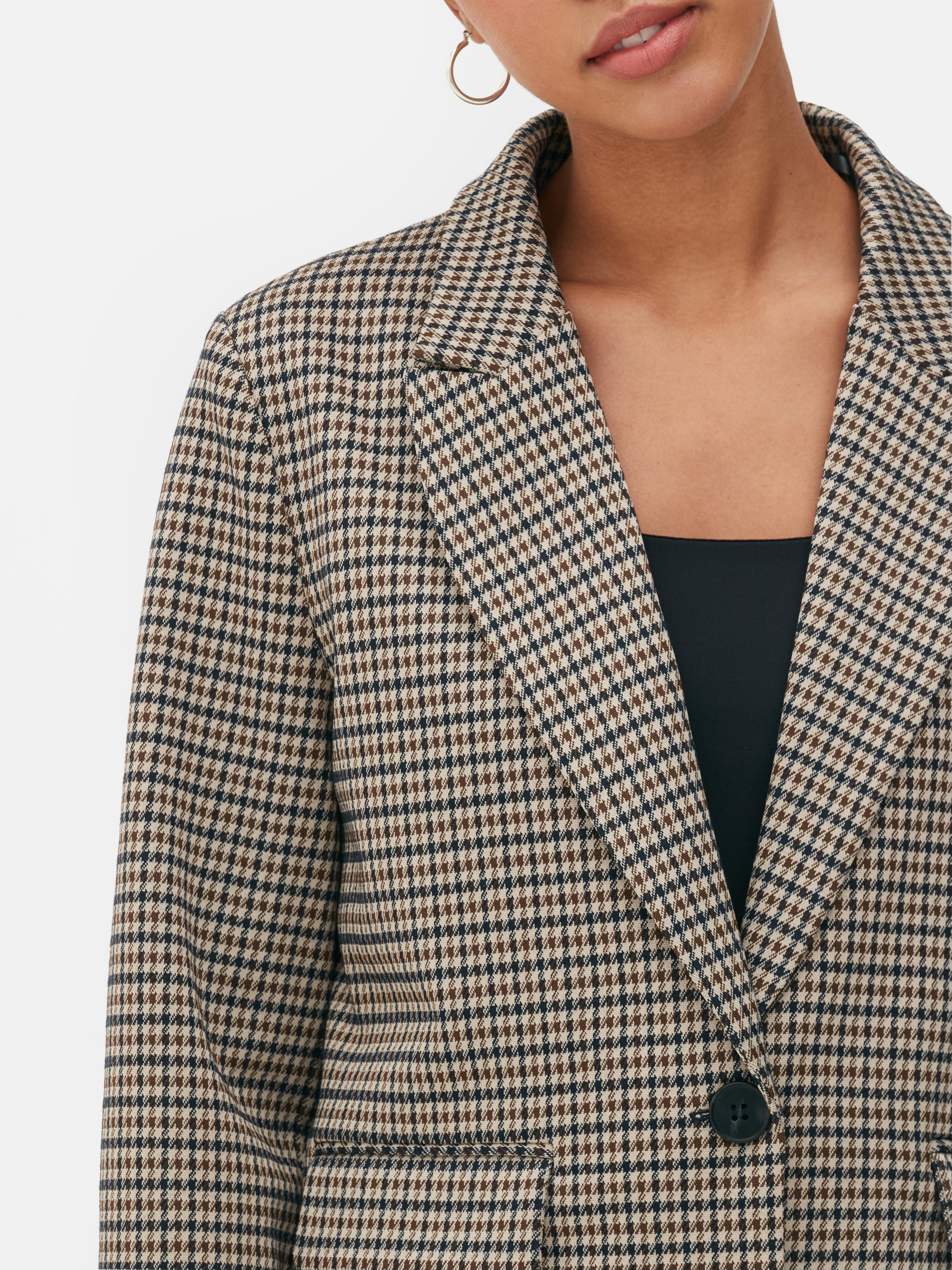 Check Single Breasted Blazer Primark