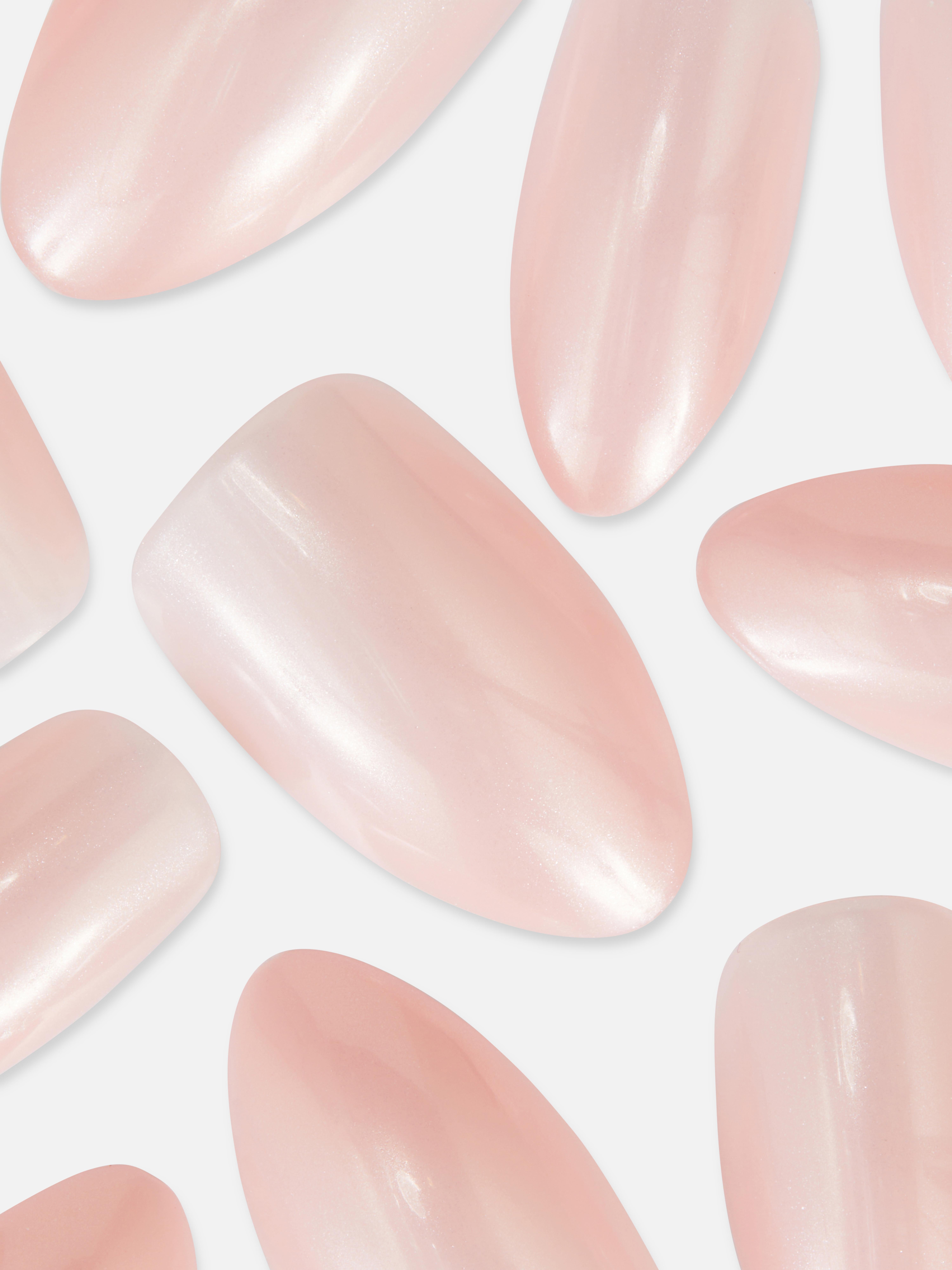 PS... Pointed Gloss Pearlescent False Nails