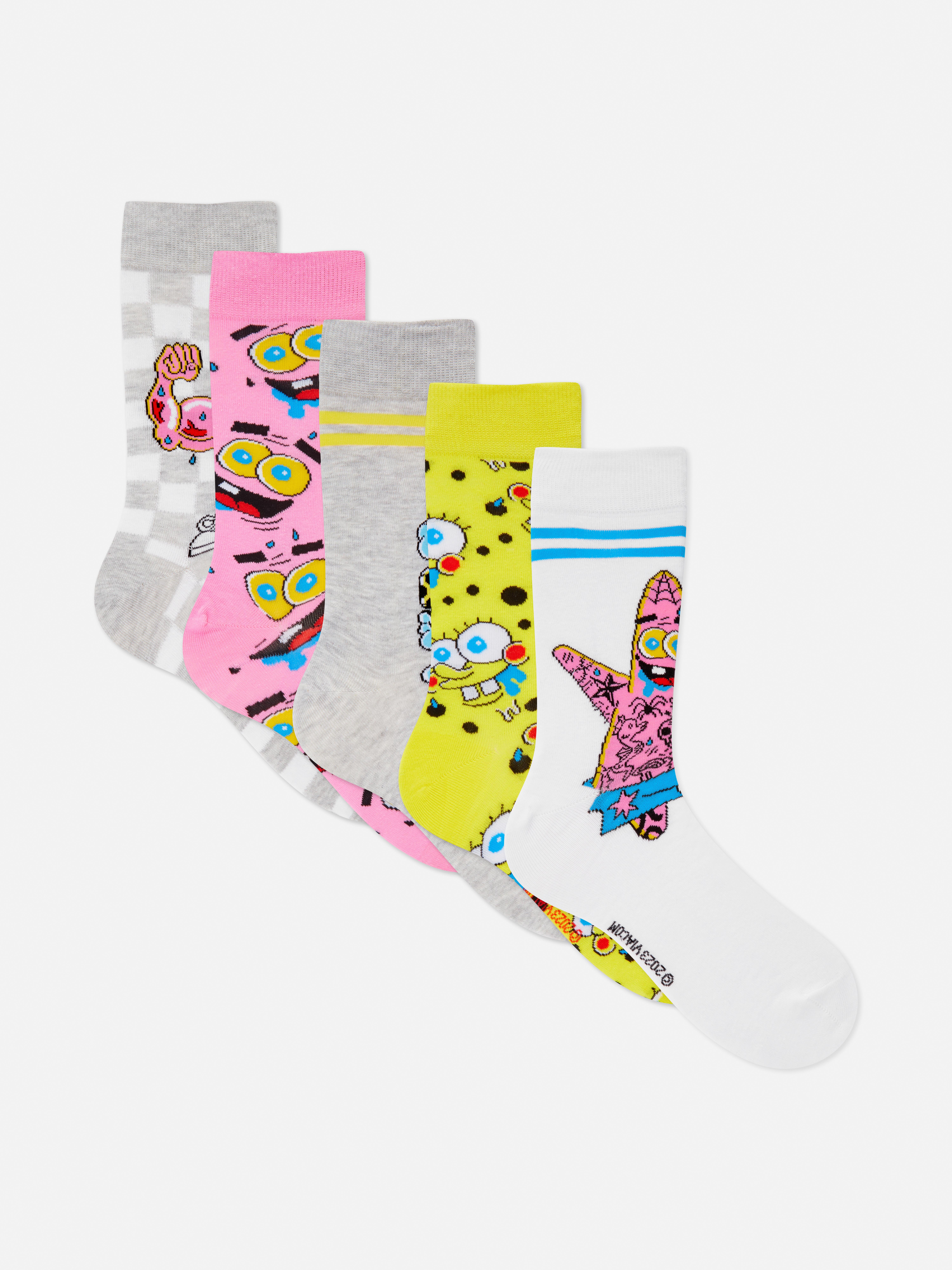 Middellange sokken SpongeBob SquarePants, 5 paar