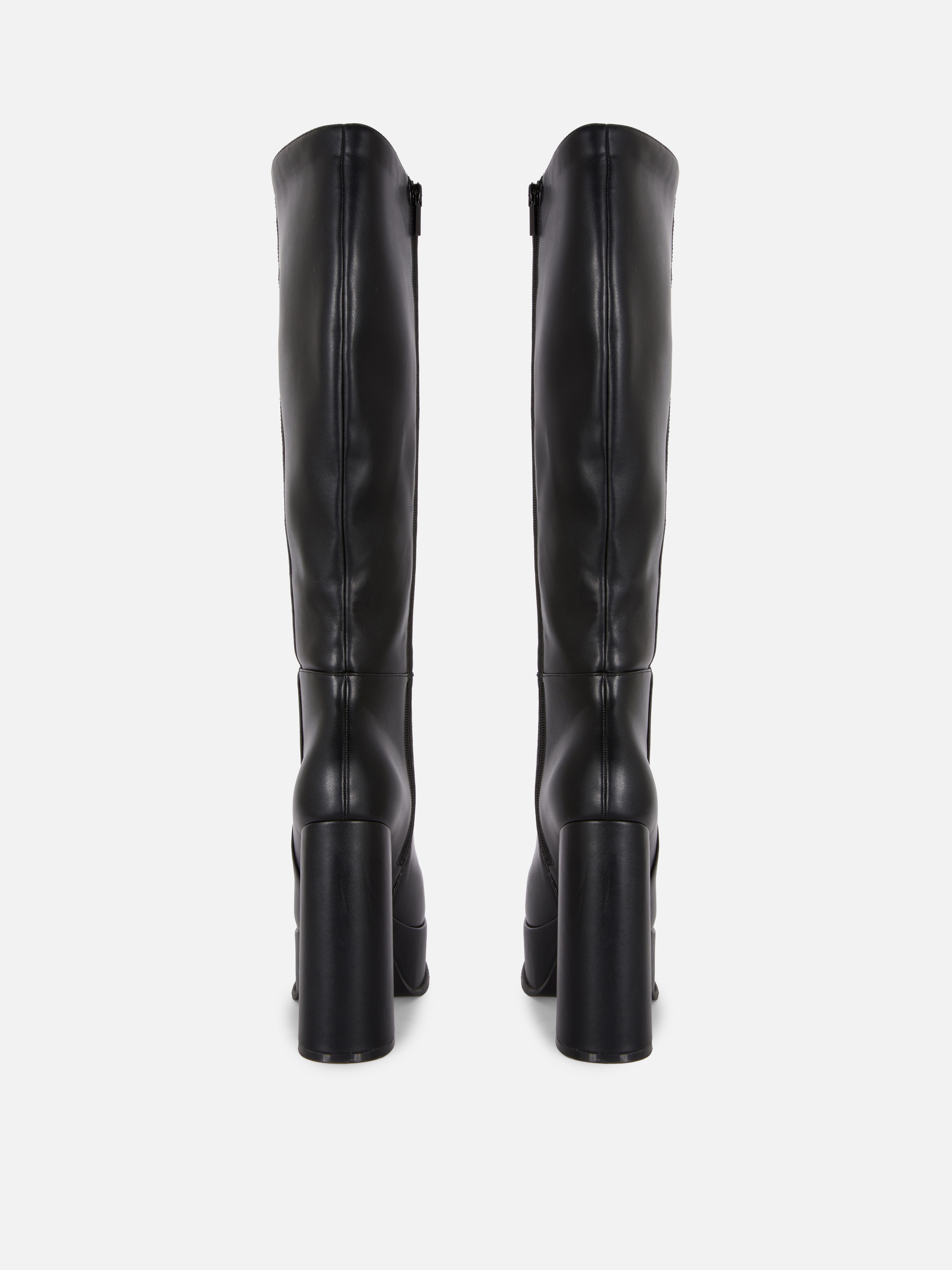Rita Ora Knee-High Platform Boots
