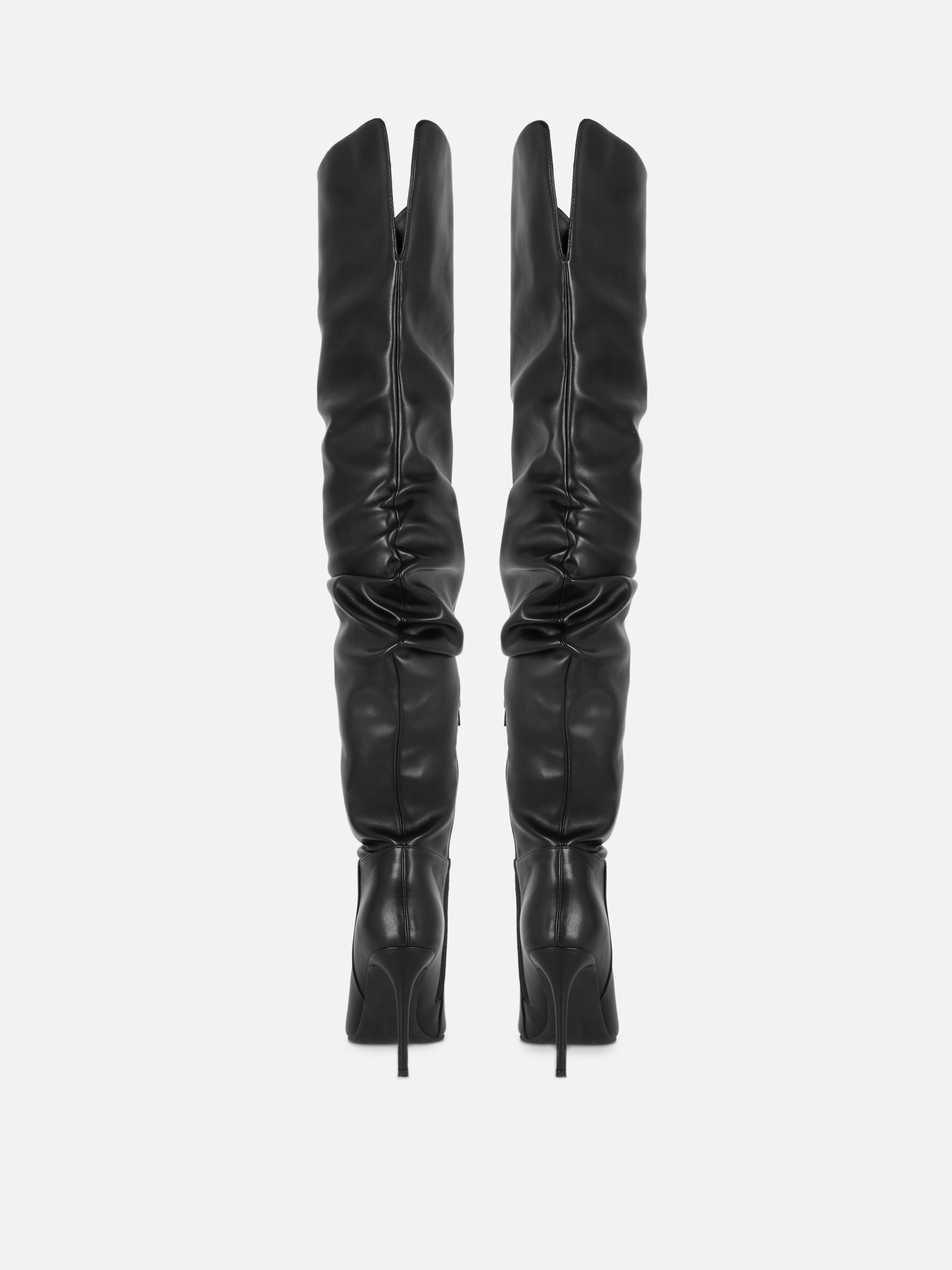 Rita Ora Thigh-High Ruched Stiletto Boots | Primark