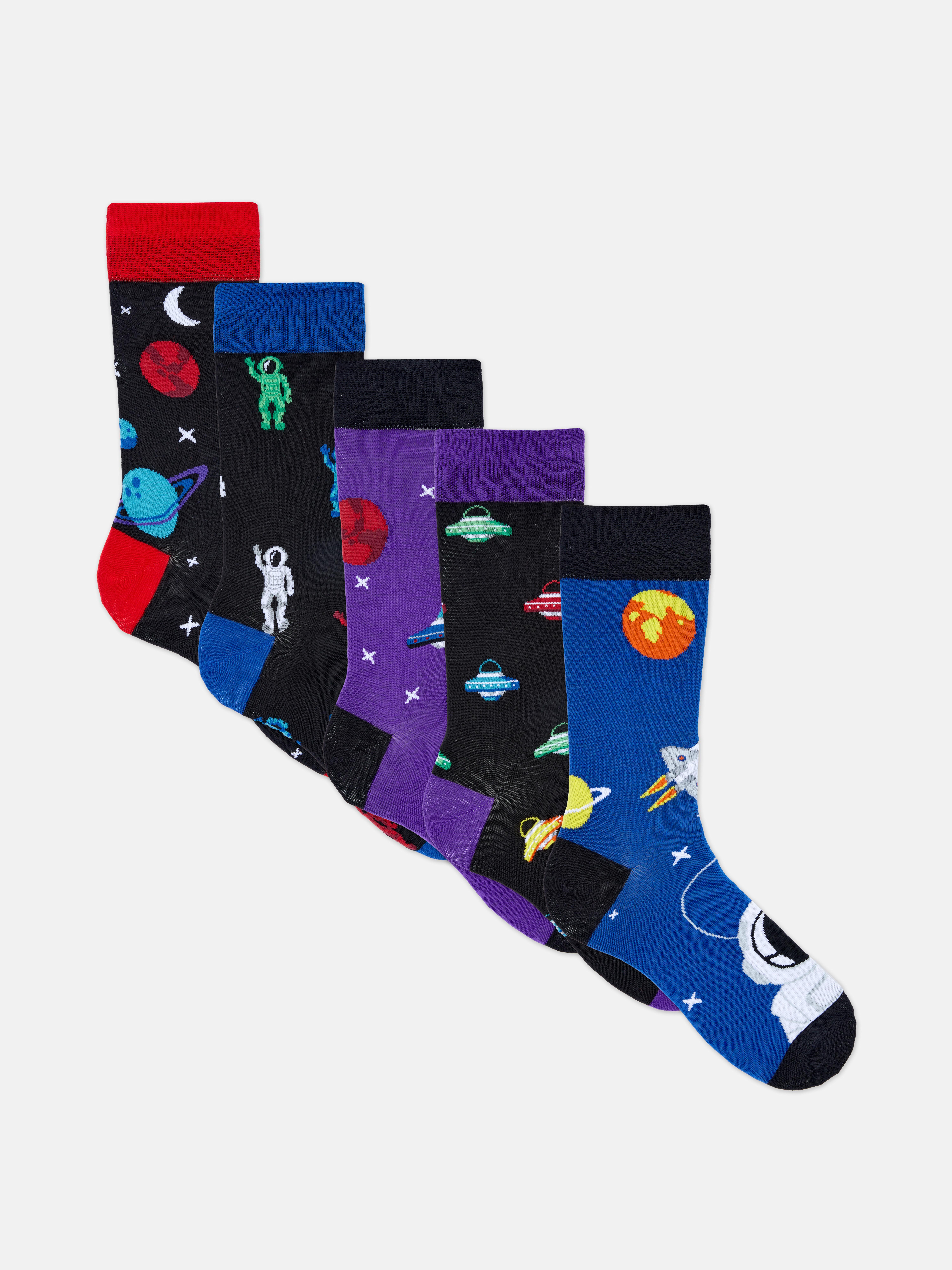 5-Pack Space Socks