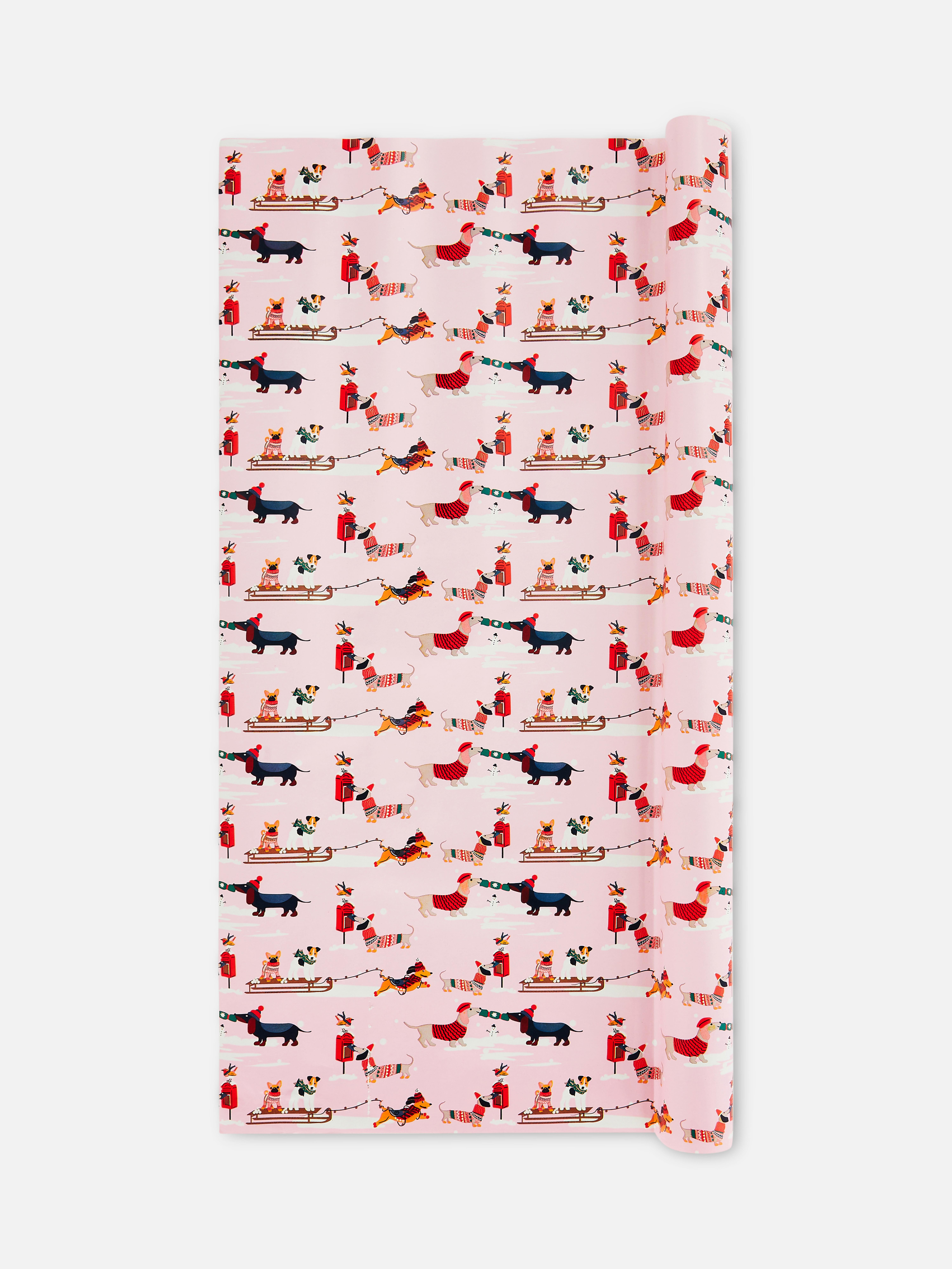 8M Dog Christmas Wrapping Paper