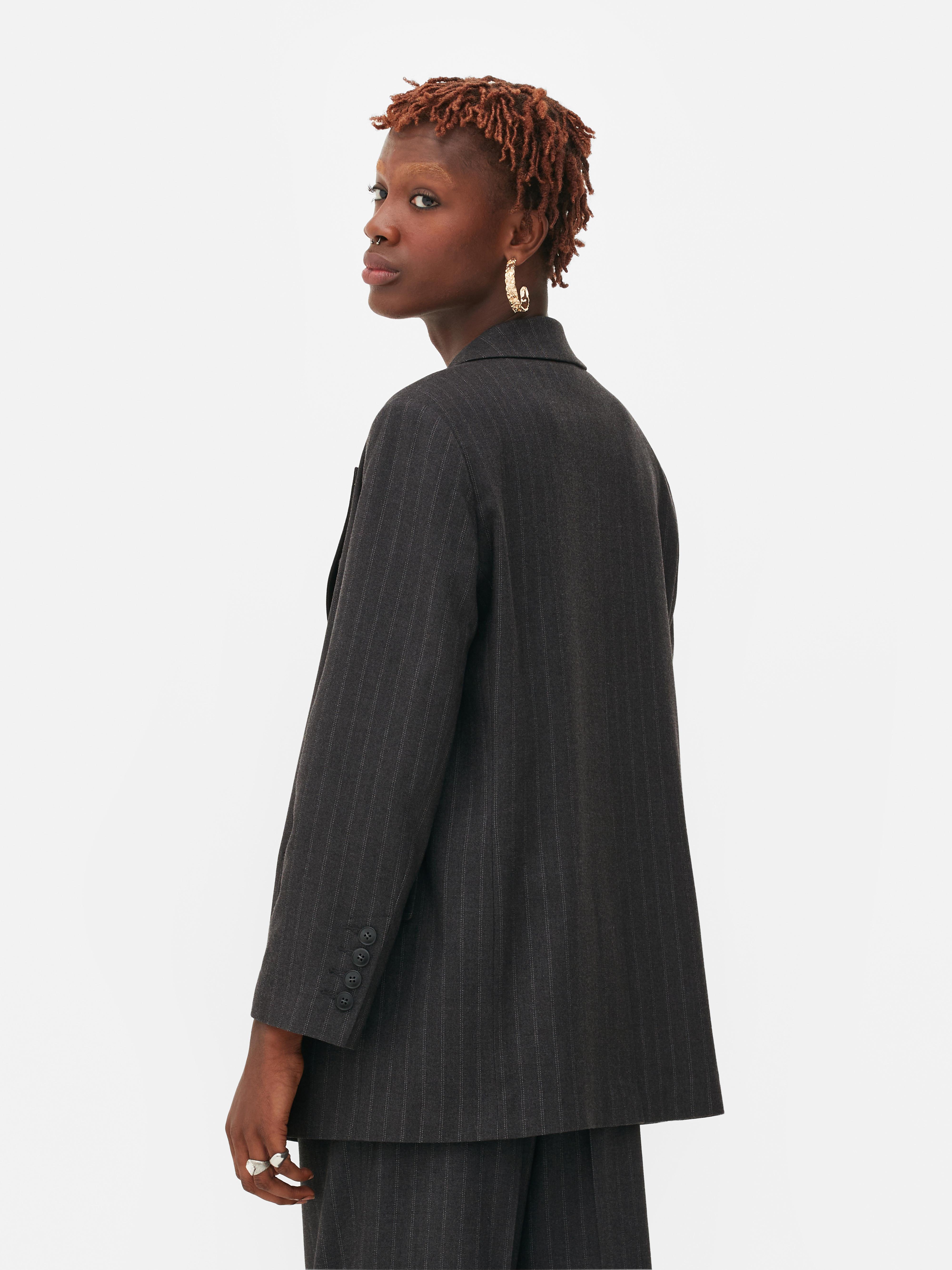 Rita Ora Pinstripe Double Breasted Blazer | Primark