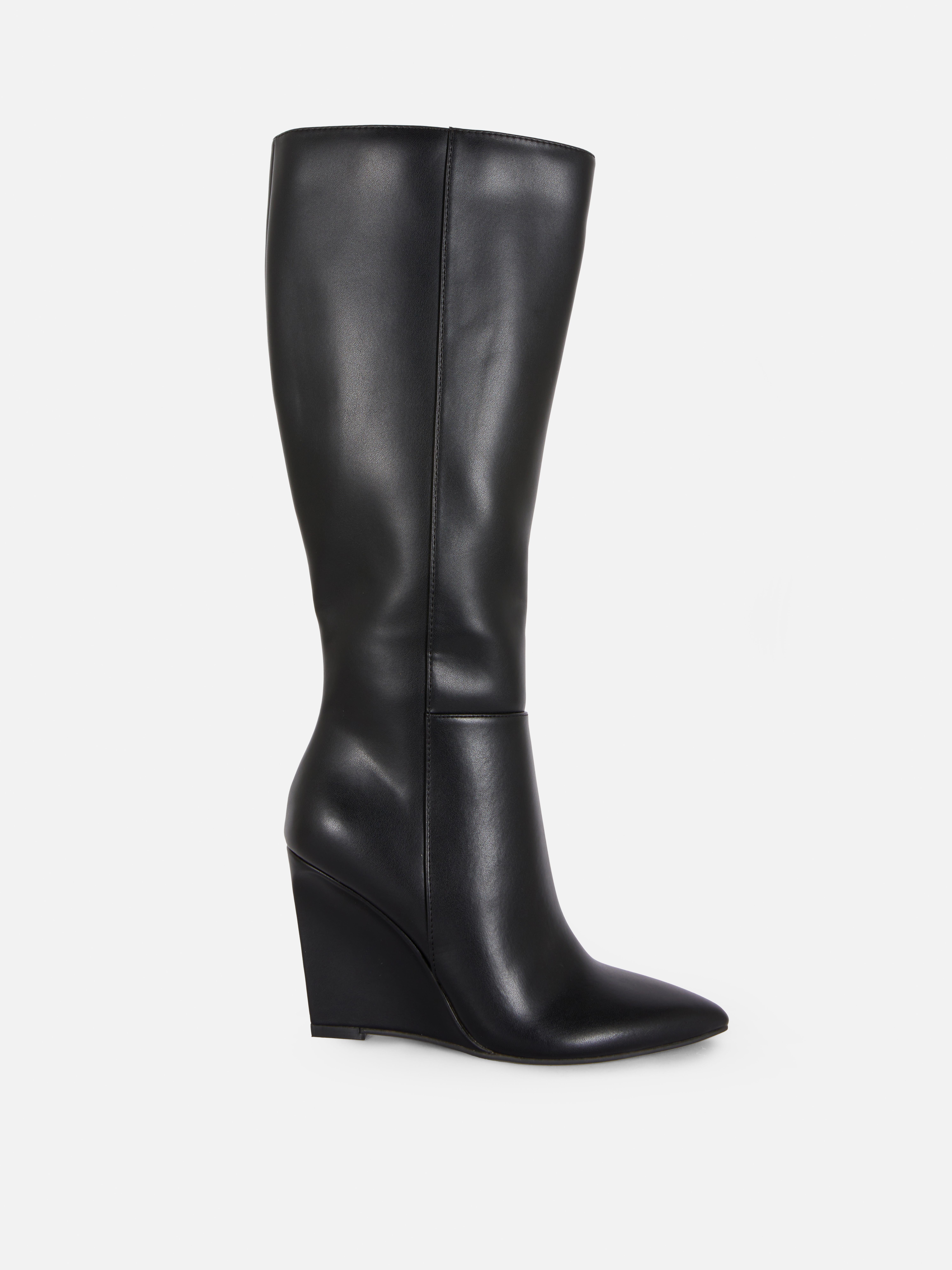 Rita Ora Knee-High Wedge Boots