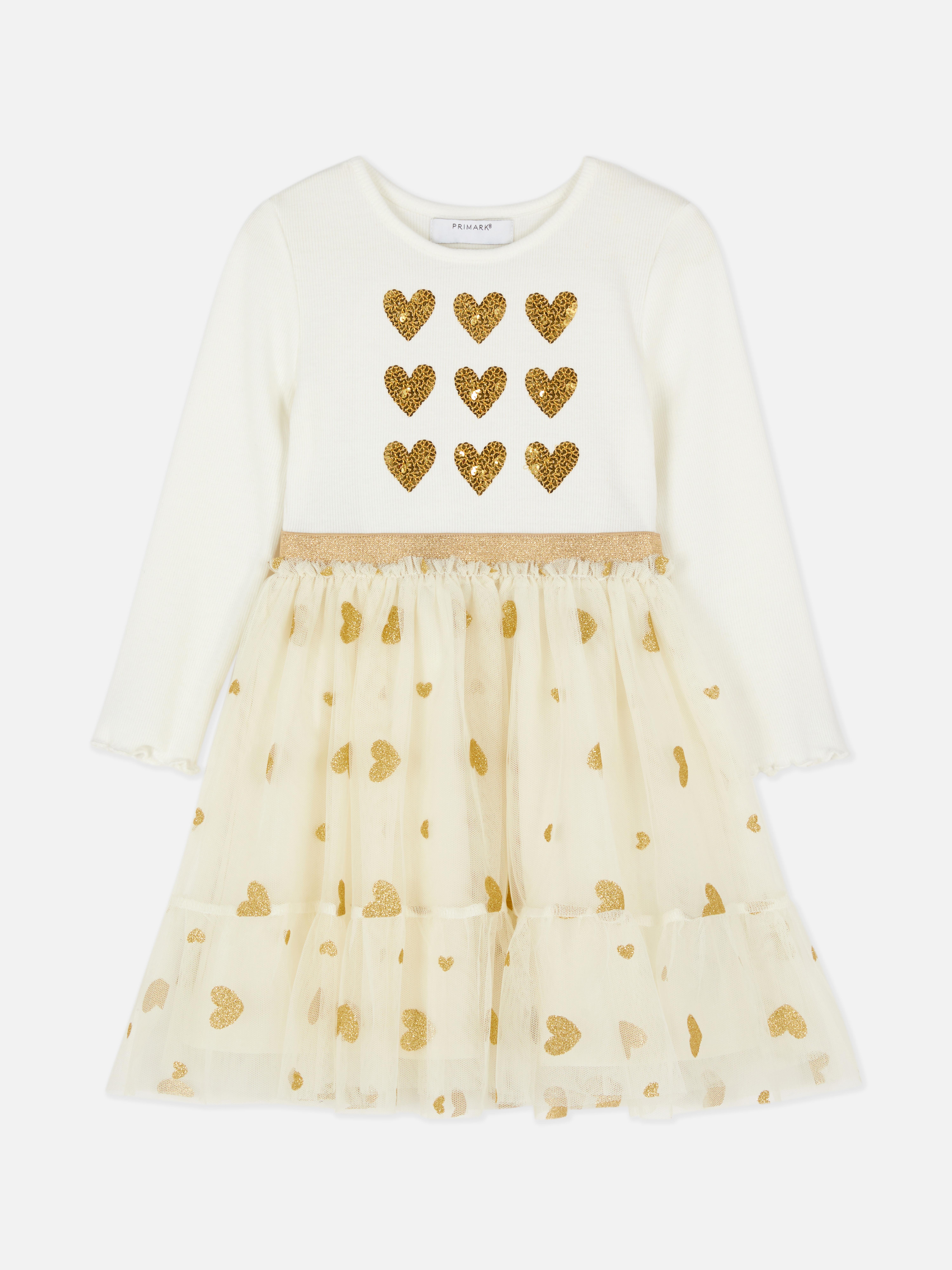 1,5-8 ans | Robe tutu à cœur en sequins