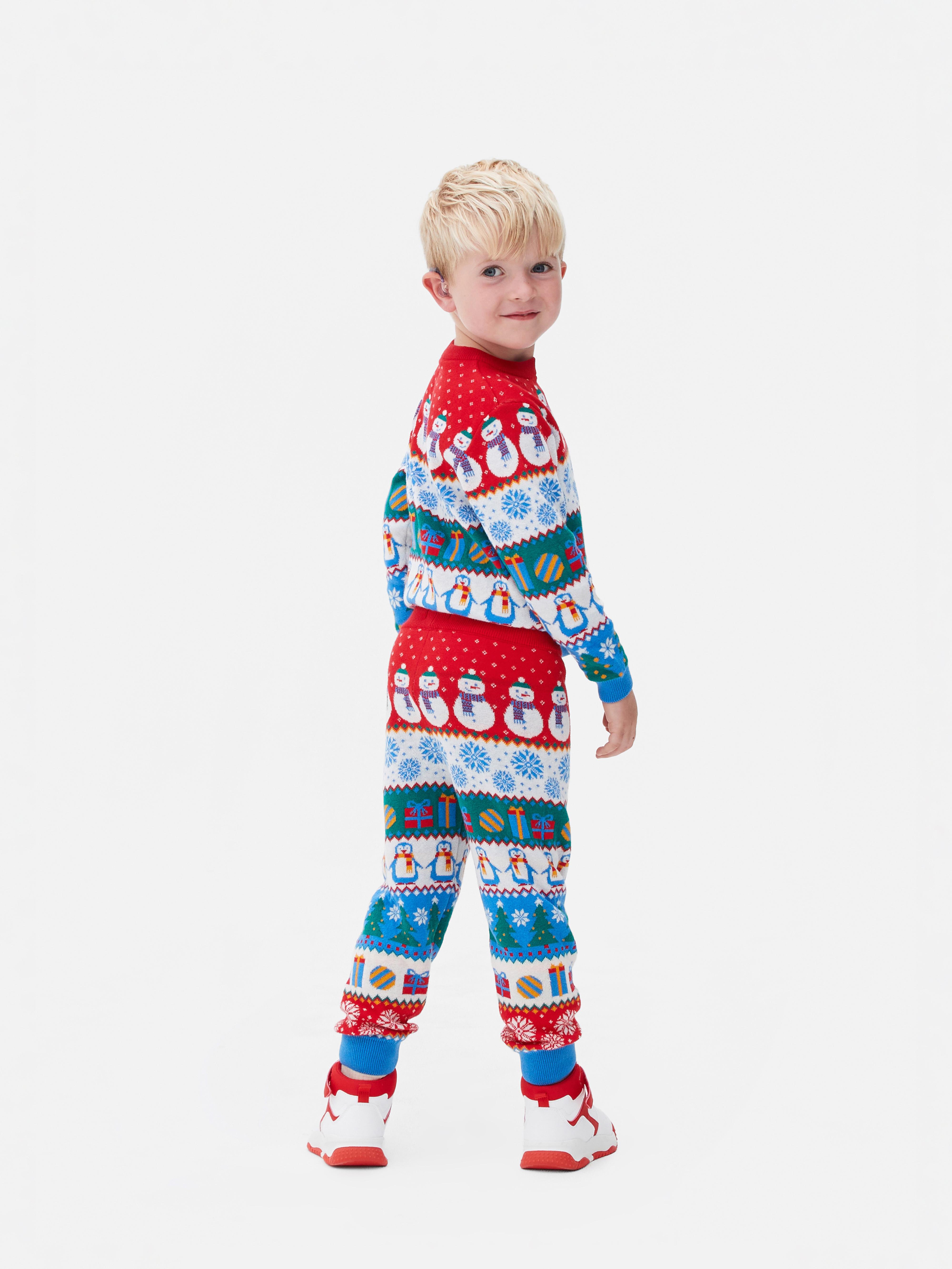 Pantaloni da tuta coordinati natalizi fair isle