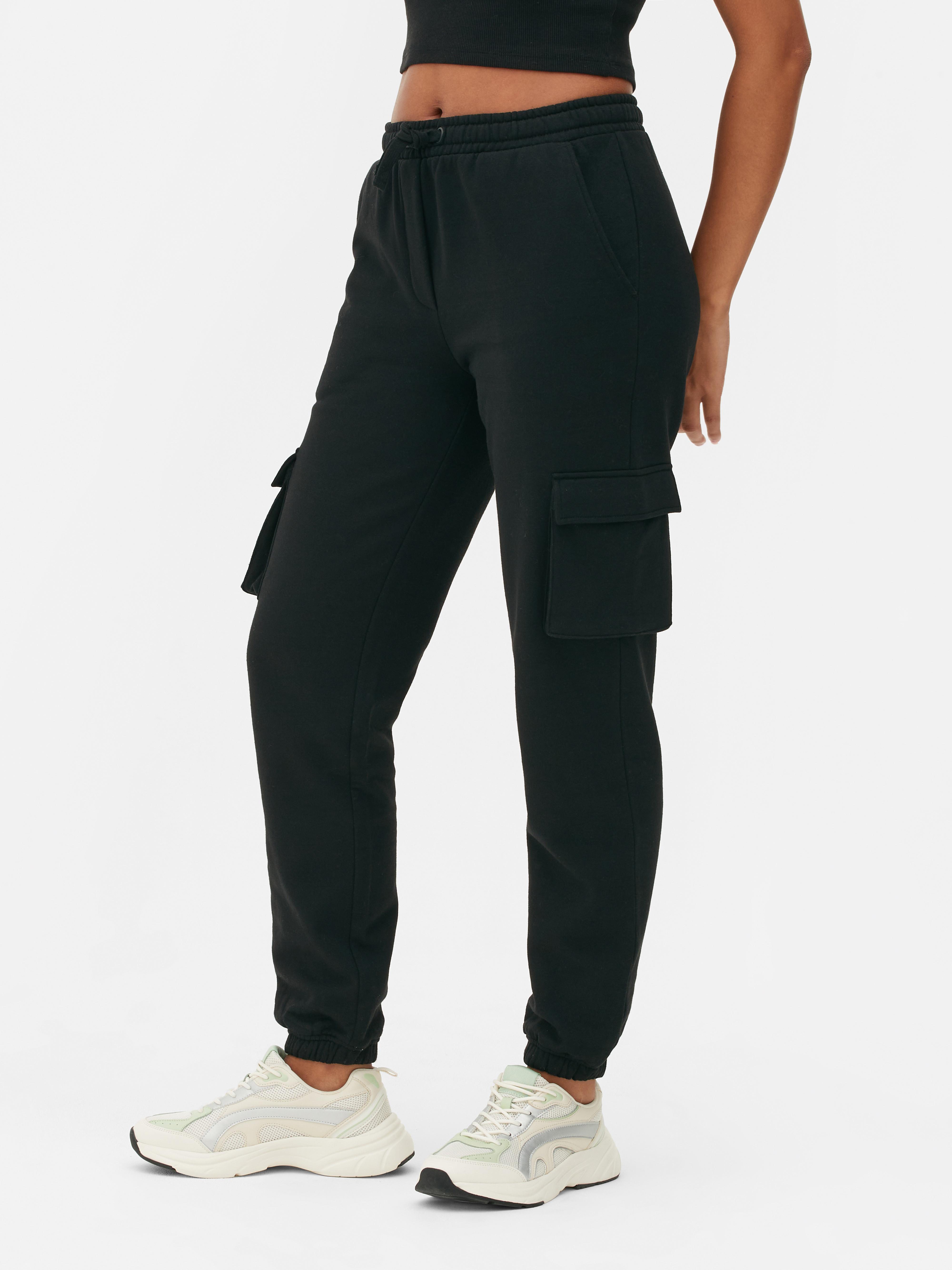 Black khaki joggers womens on sale