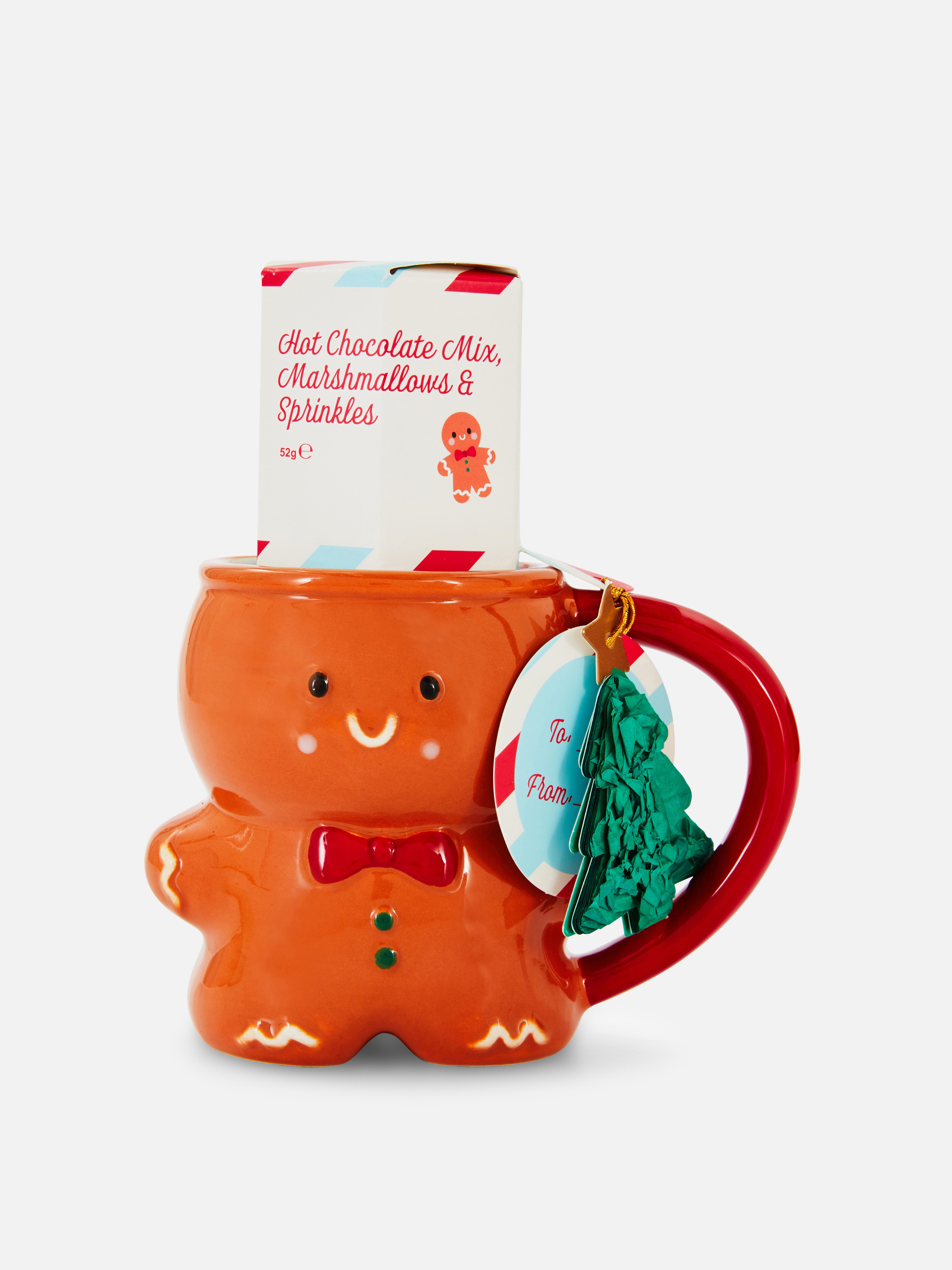 Gingerbread Man Mug Hot Chocolate Gift Set
