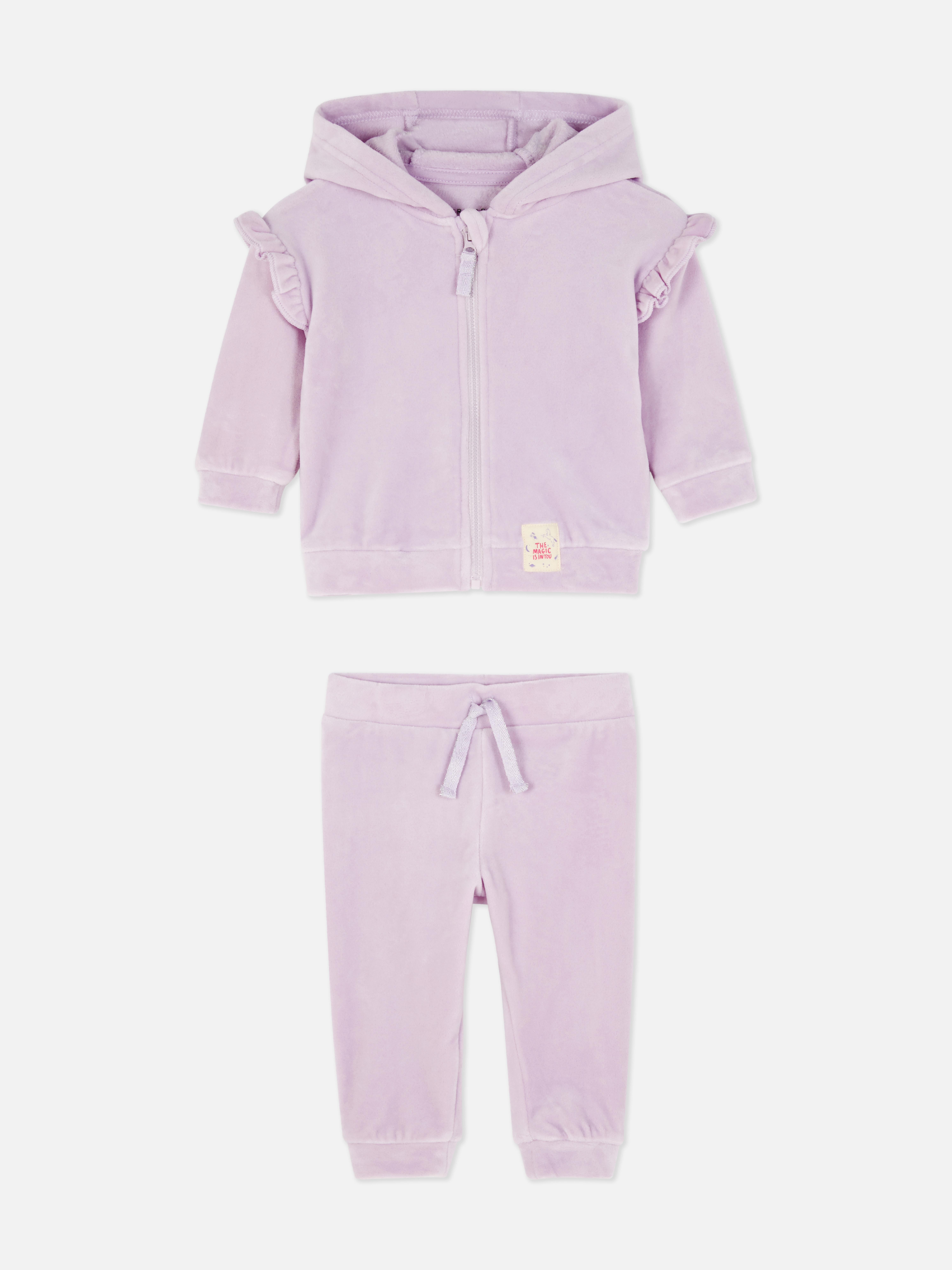 Ruffle Detail Hoodie and Joggers Set