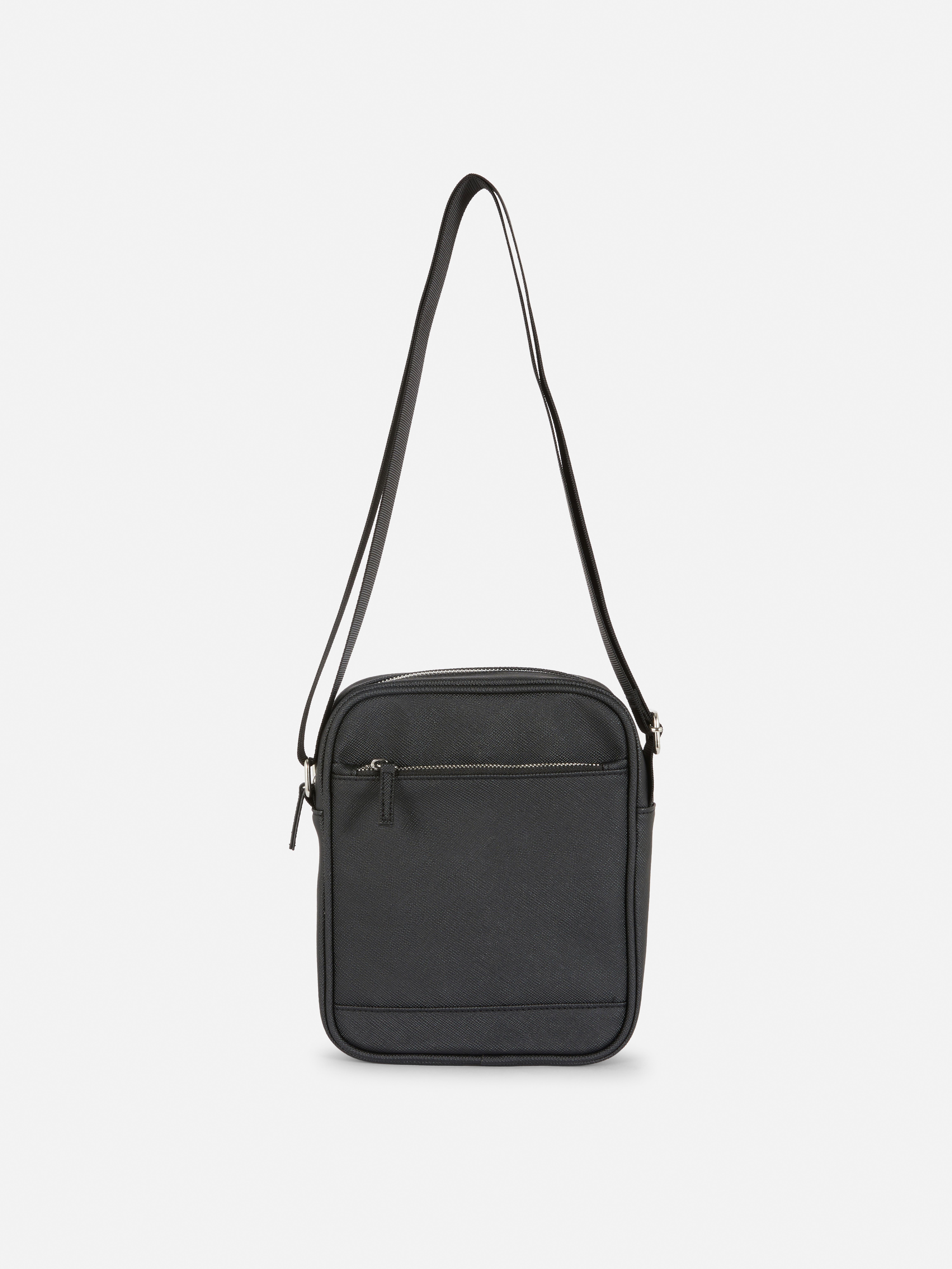 Textured Zip-Up Crossbody Bag