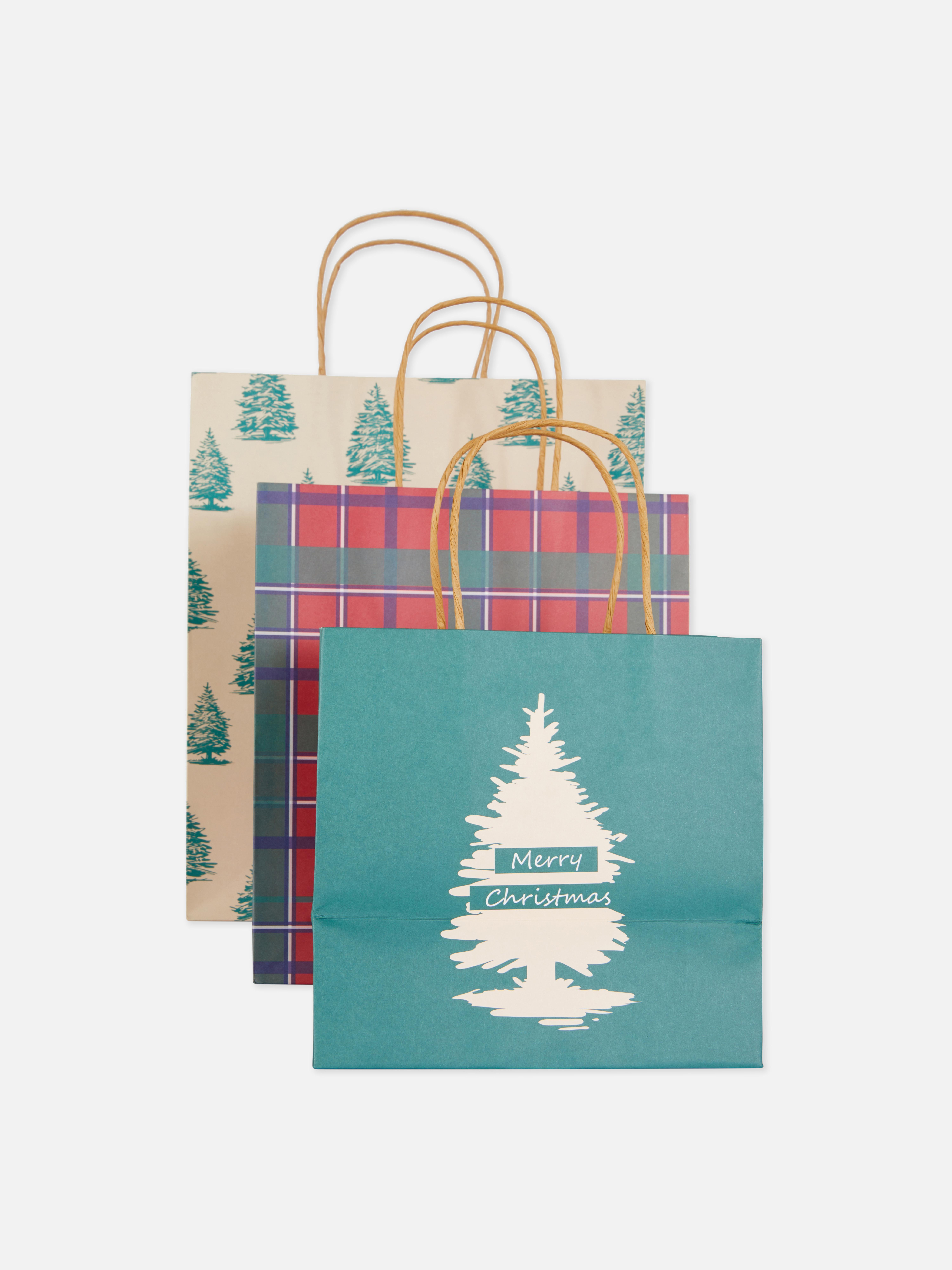3pk Christmas Tree Gift Bags