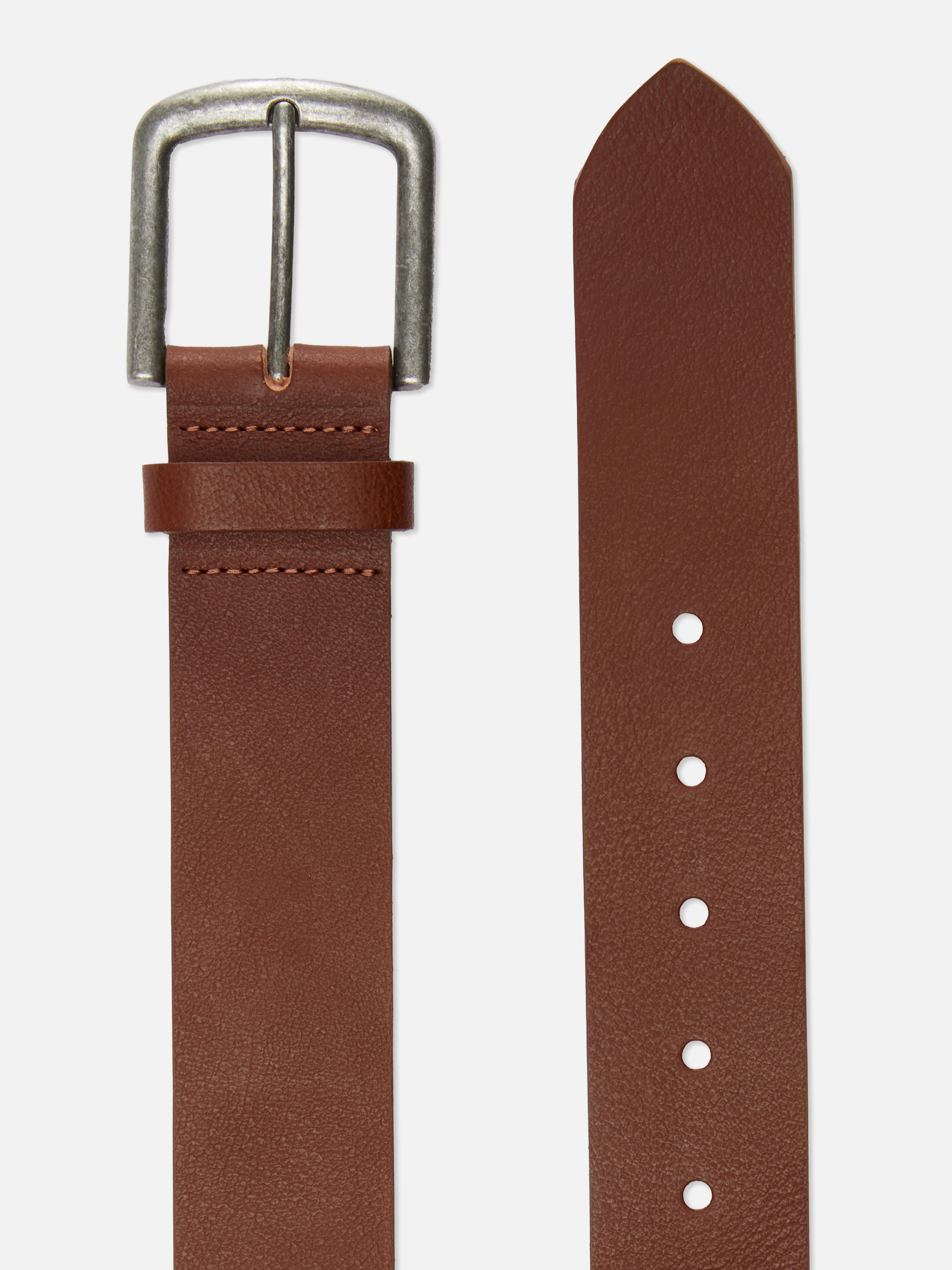 Mens Brown Grained Leather Belt | Primark