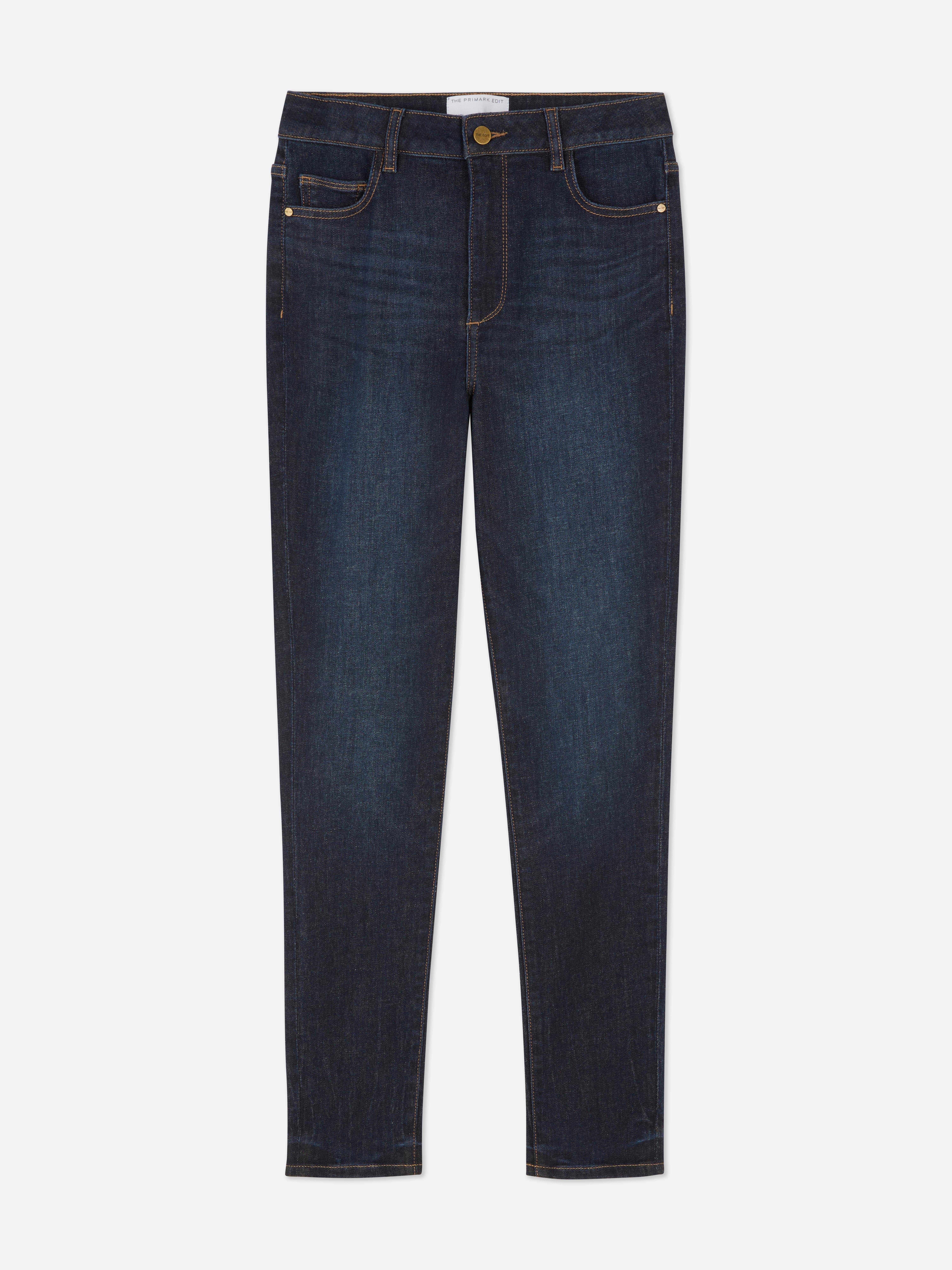 Skinny-Jeans aus Baumwollmischgewebe Dunkelblau