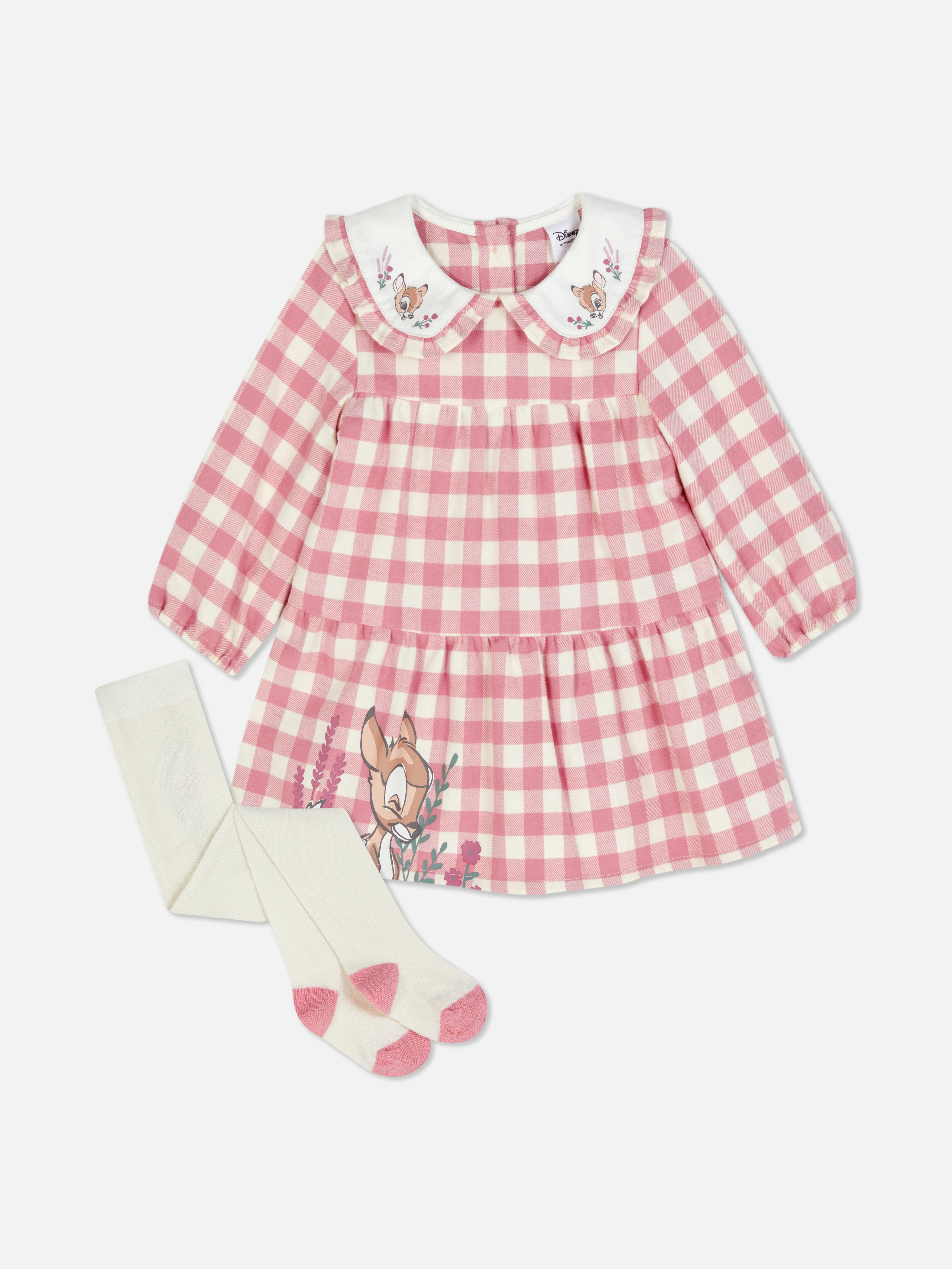 „Disney Bambi“ Kleid und Strumpfhose mit Vichykaros
