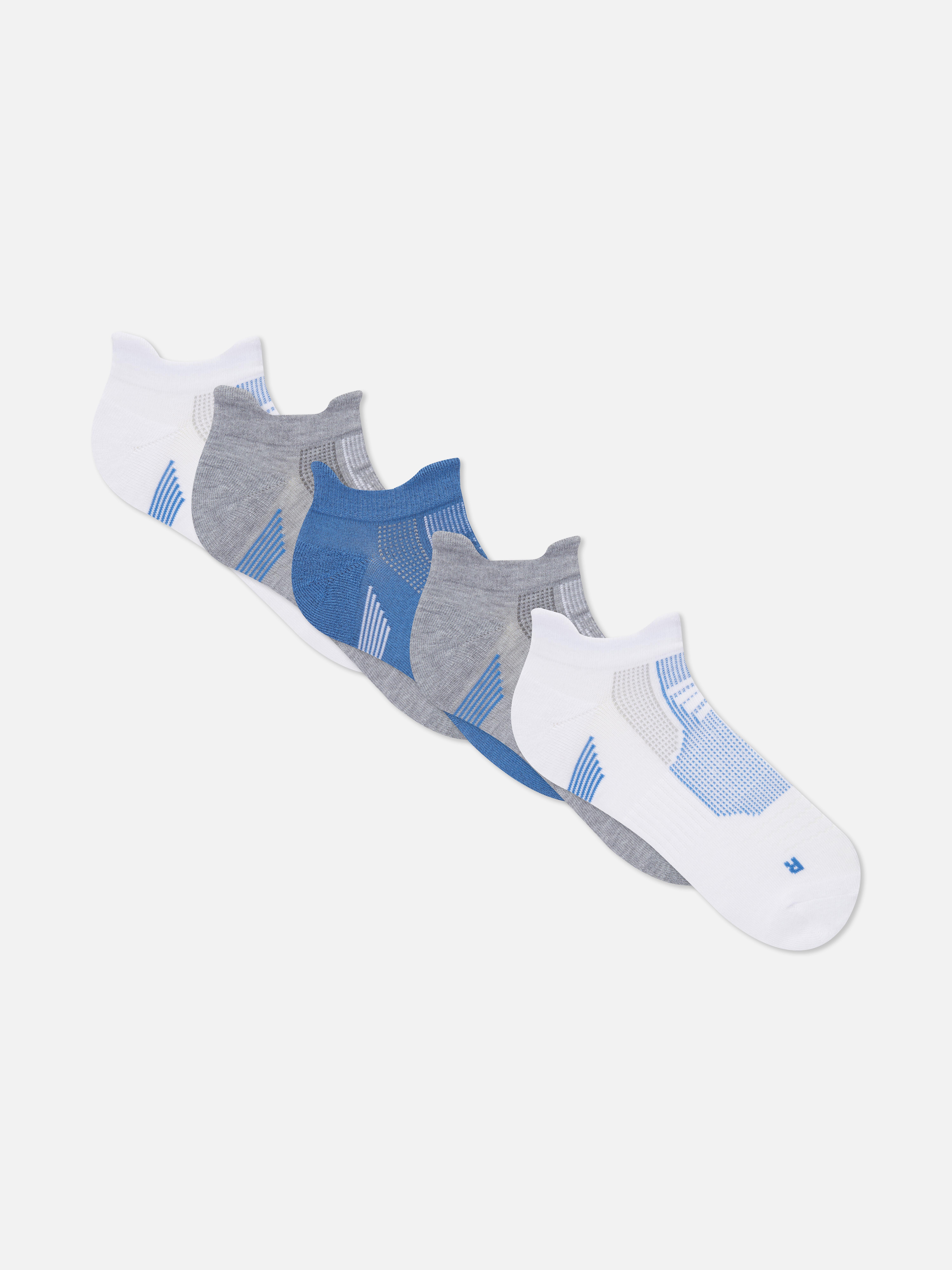 5pk Mixed Pattern Trainer Liner Socks