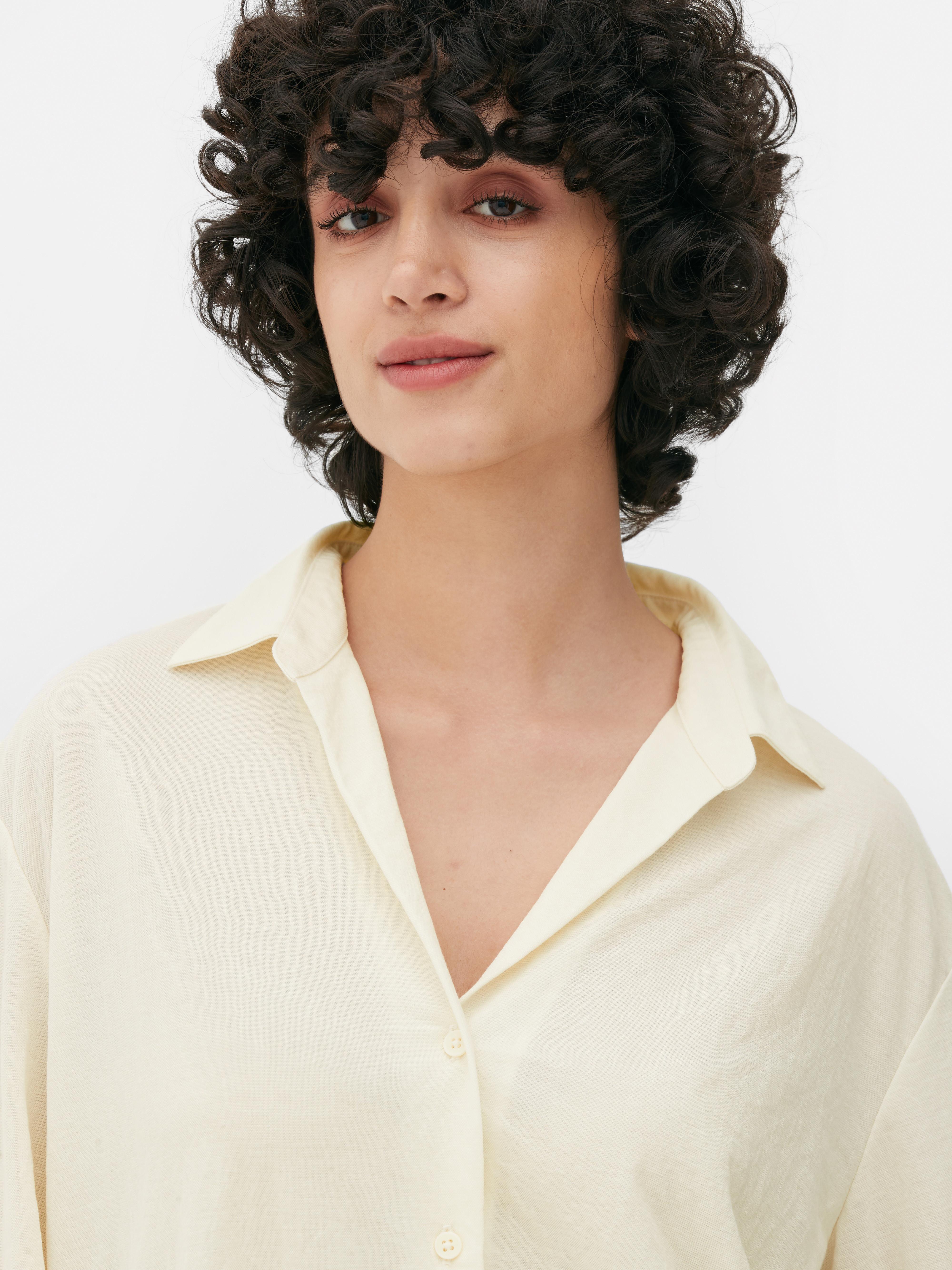 Women's Ivory Jersey Button Shirt Penneys