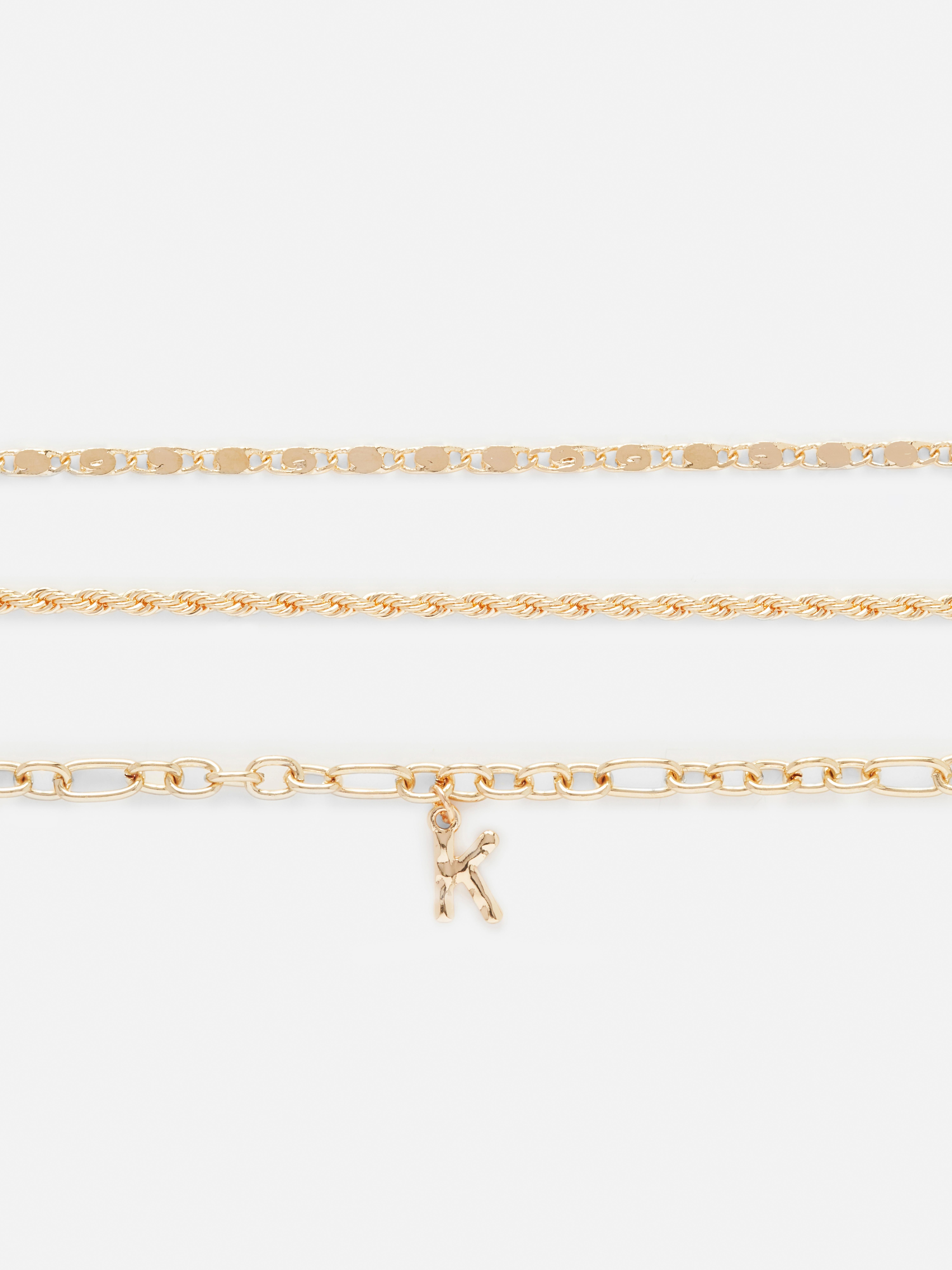 3pk Initial Anklet