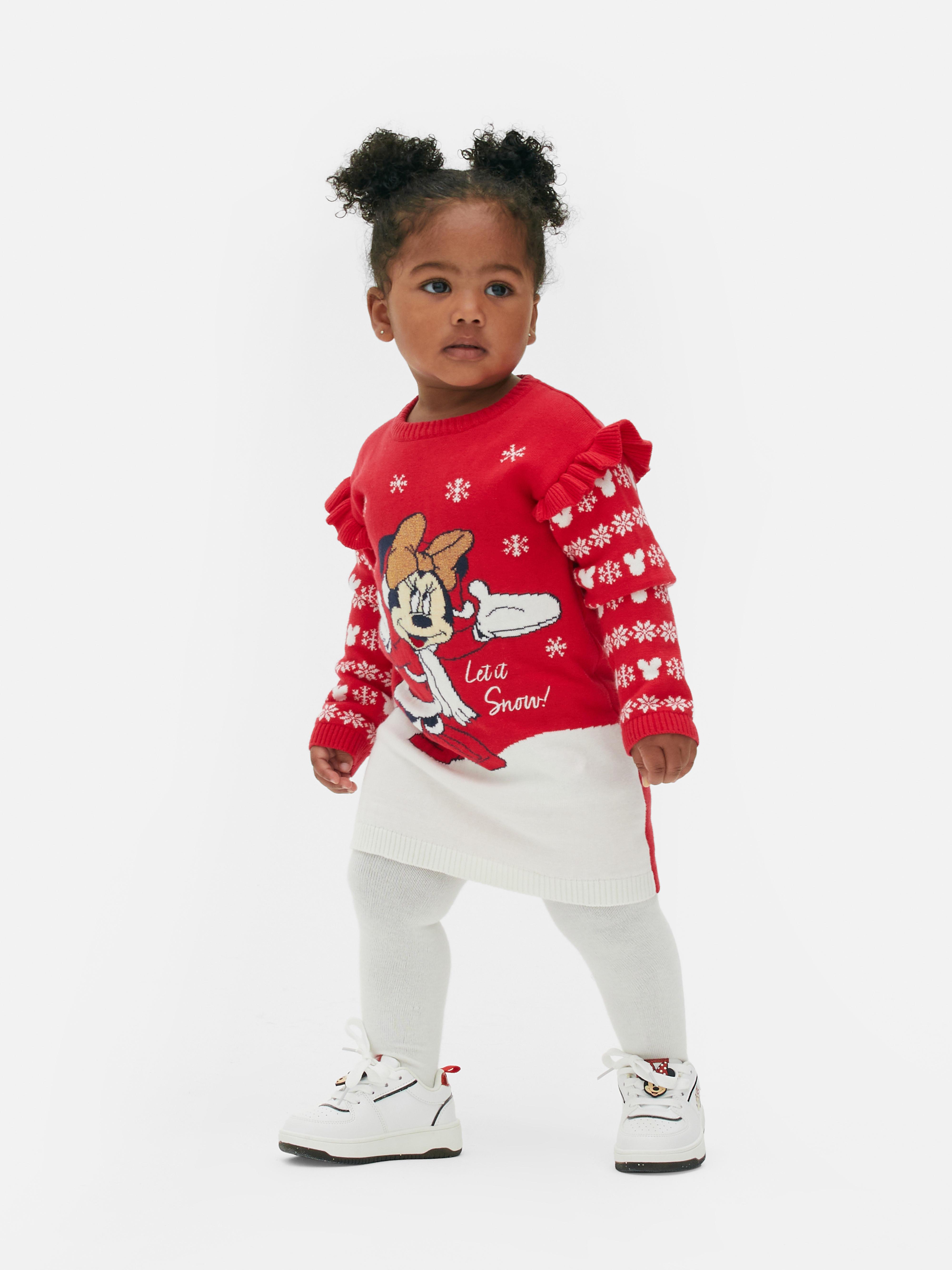 Disney’s Minnie Mouse Christmas Knitted Dress and Tights Set