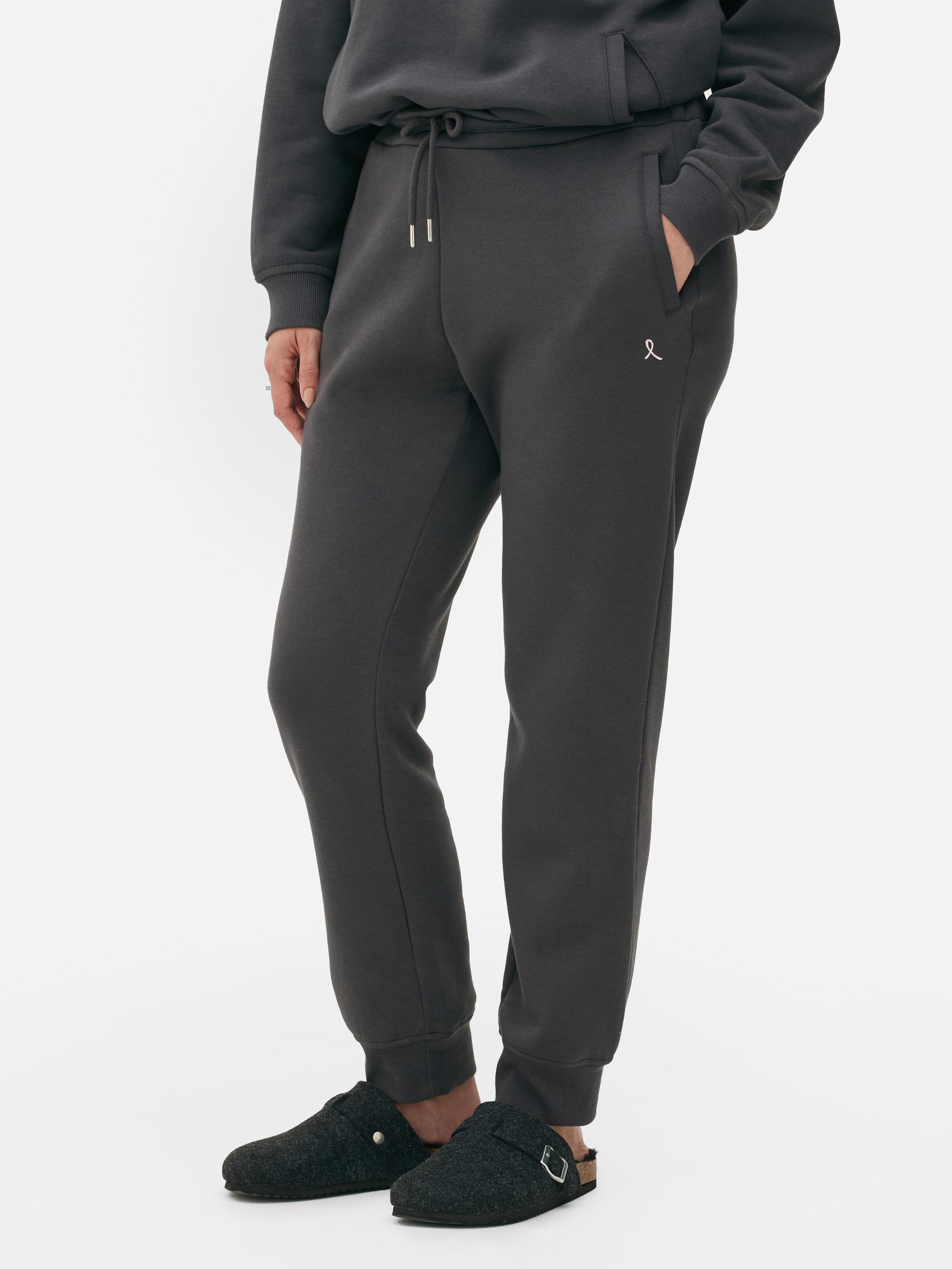 Co-ord Embroidered Ribbon Cuffed Joggers