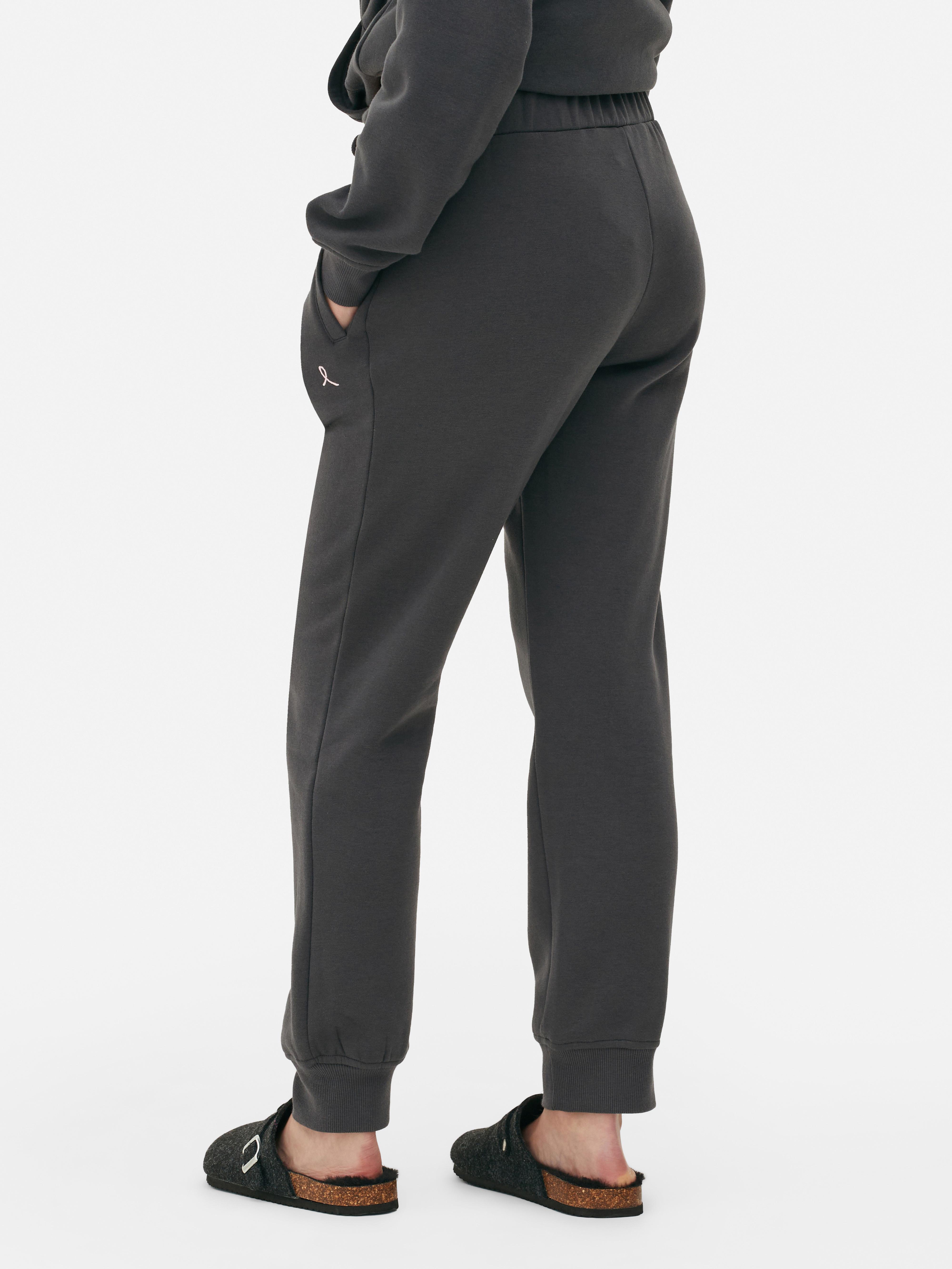 Co-ord Embroidered Ribbon Cuffed Joggers