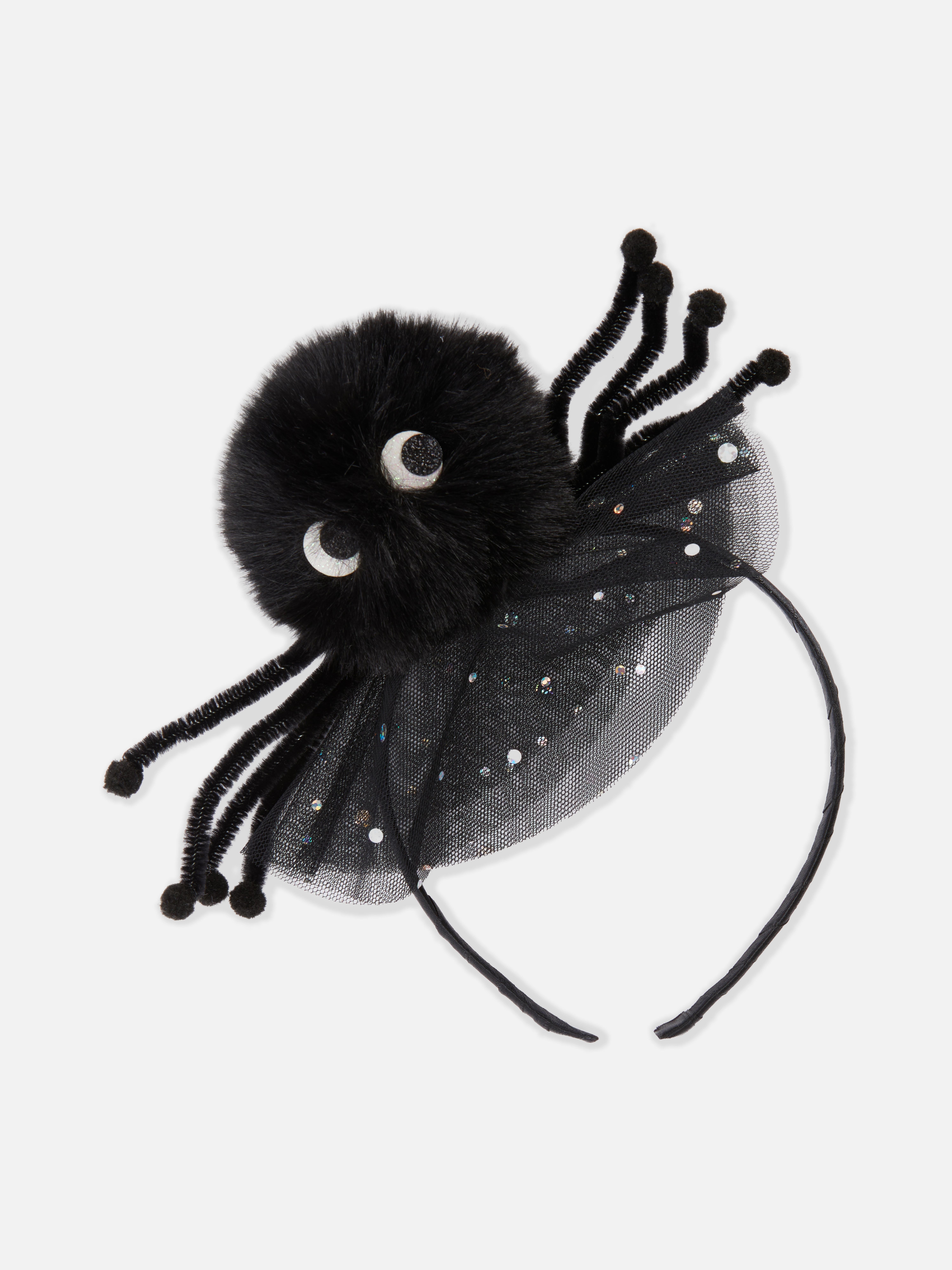 „Halloween“ Haarreif mit Spinnen-Pompon