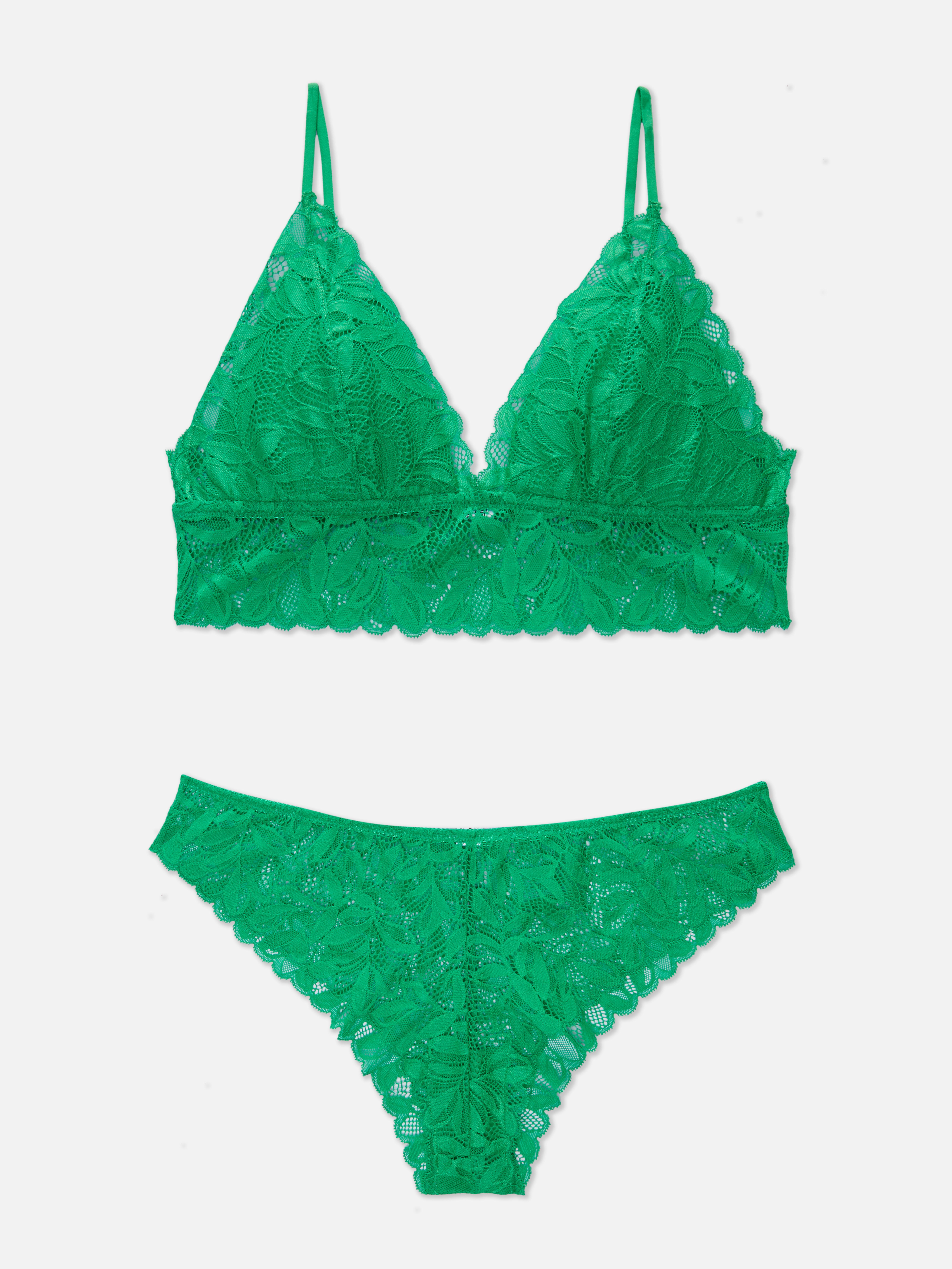 Lace Bralette and Brazilian Brief Set