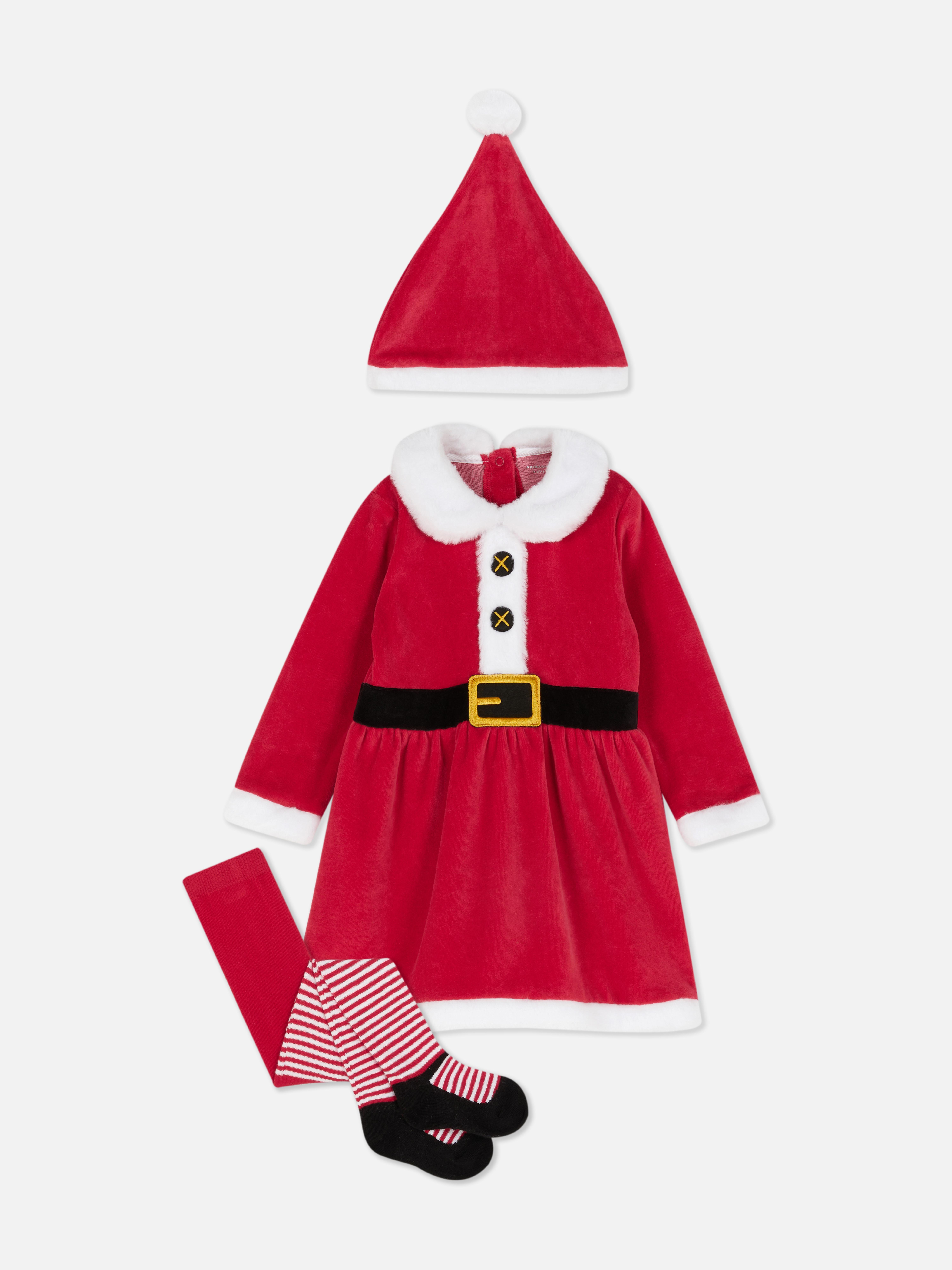 Three Piece Mrs Claus Outfit Set