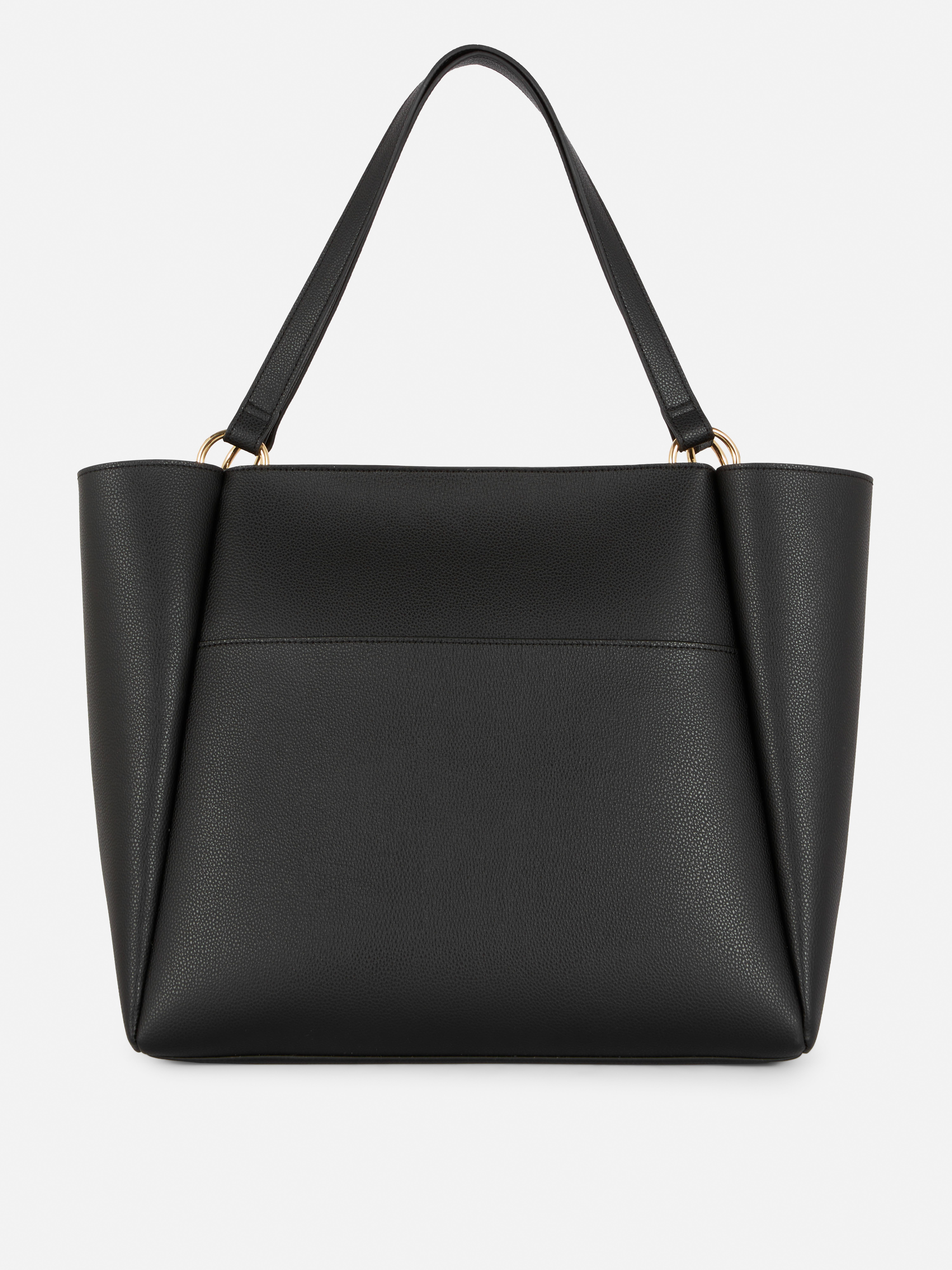 Faux Leather Shopper Bag