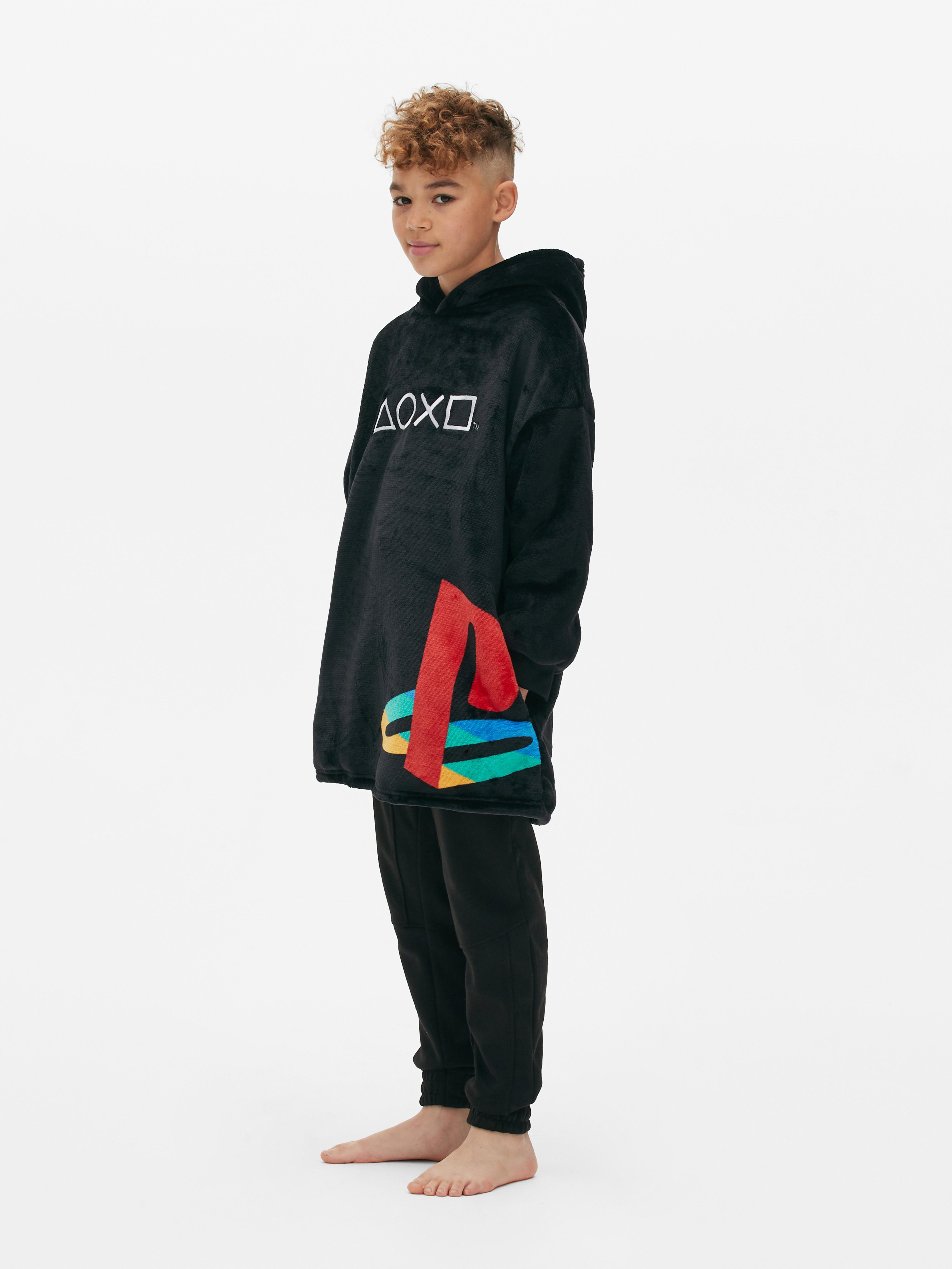 Boys Black Kids PlayStation Logo Snuddie Penneys