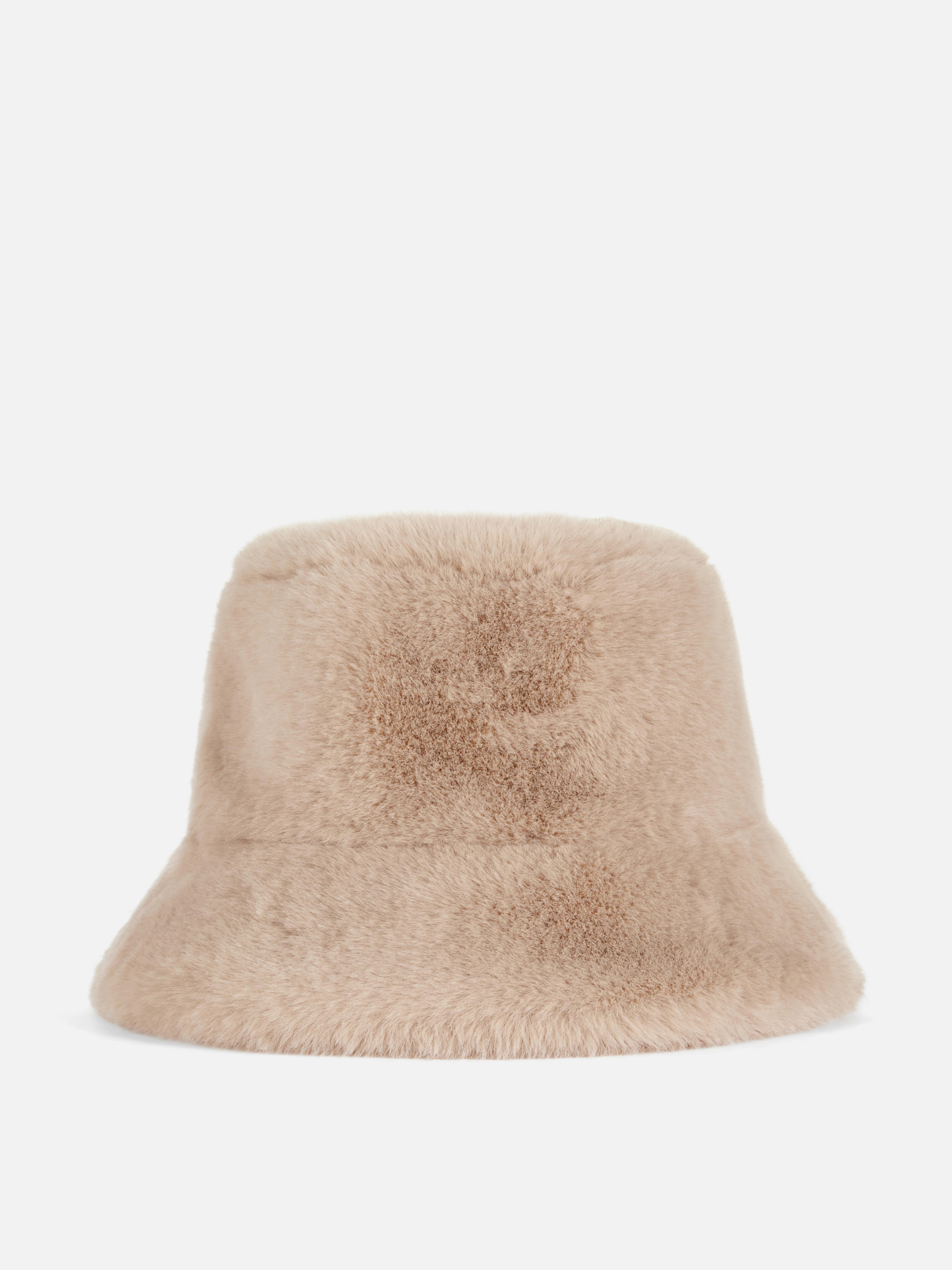 Rita Ora Faux Fur Bucket Hat