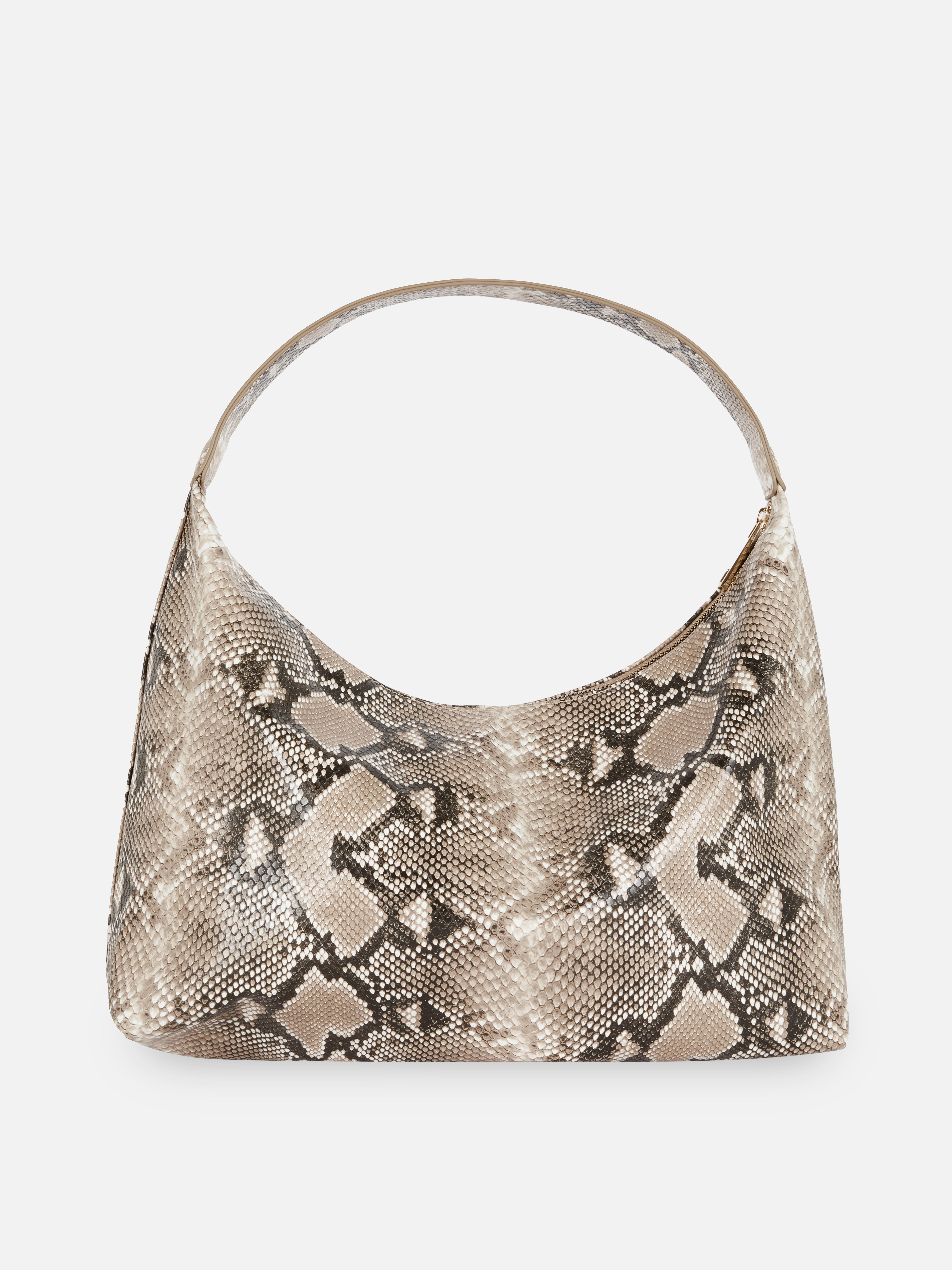Rita Ora Faux Snakeskin Shoulder Bag