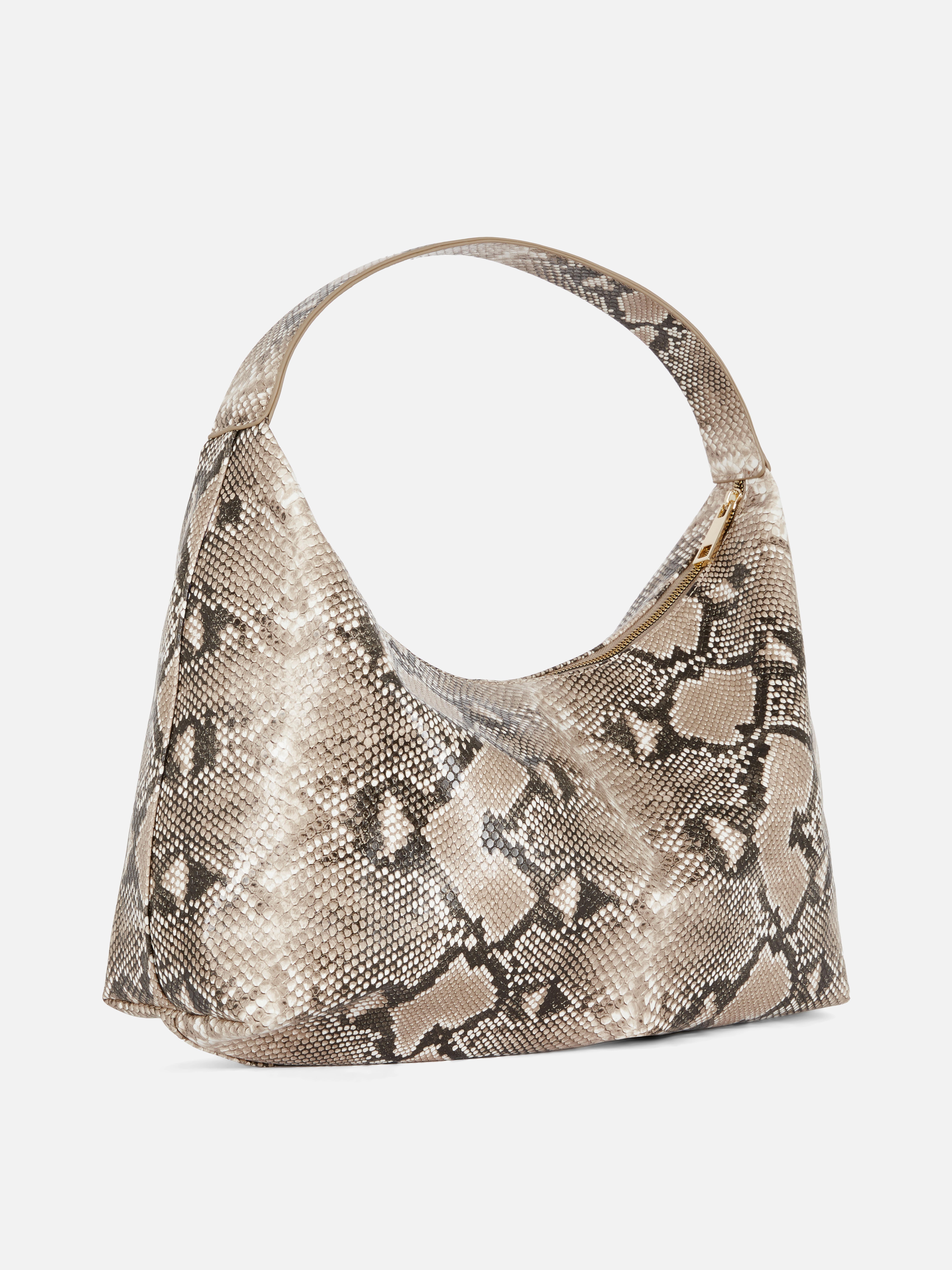 Rita Ora Faux Snakeskin Shoulder Bag