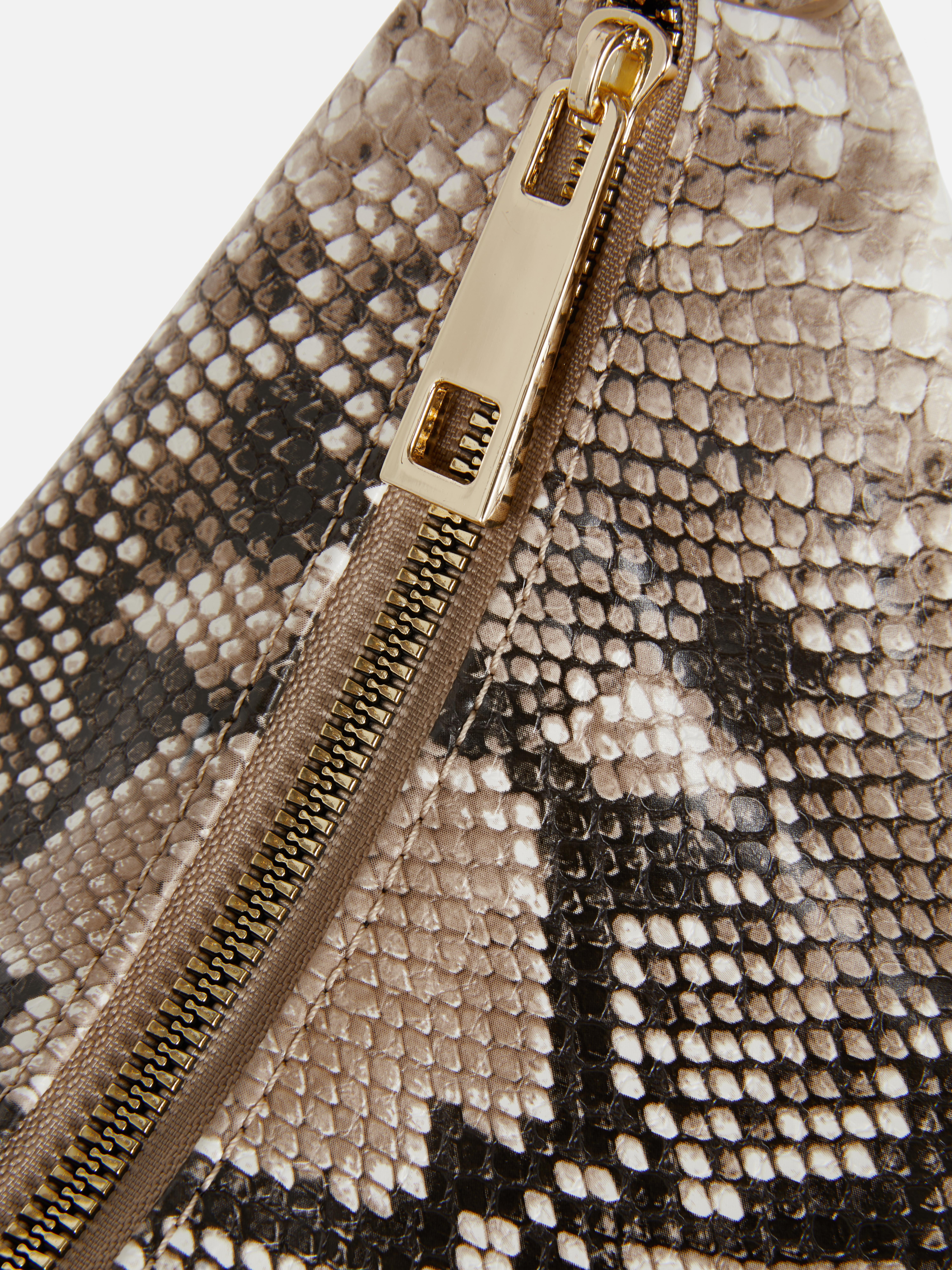 Rita Ora Faux Snakeskin Shoulder Bag