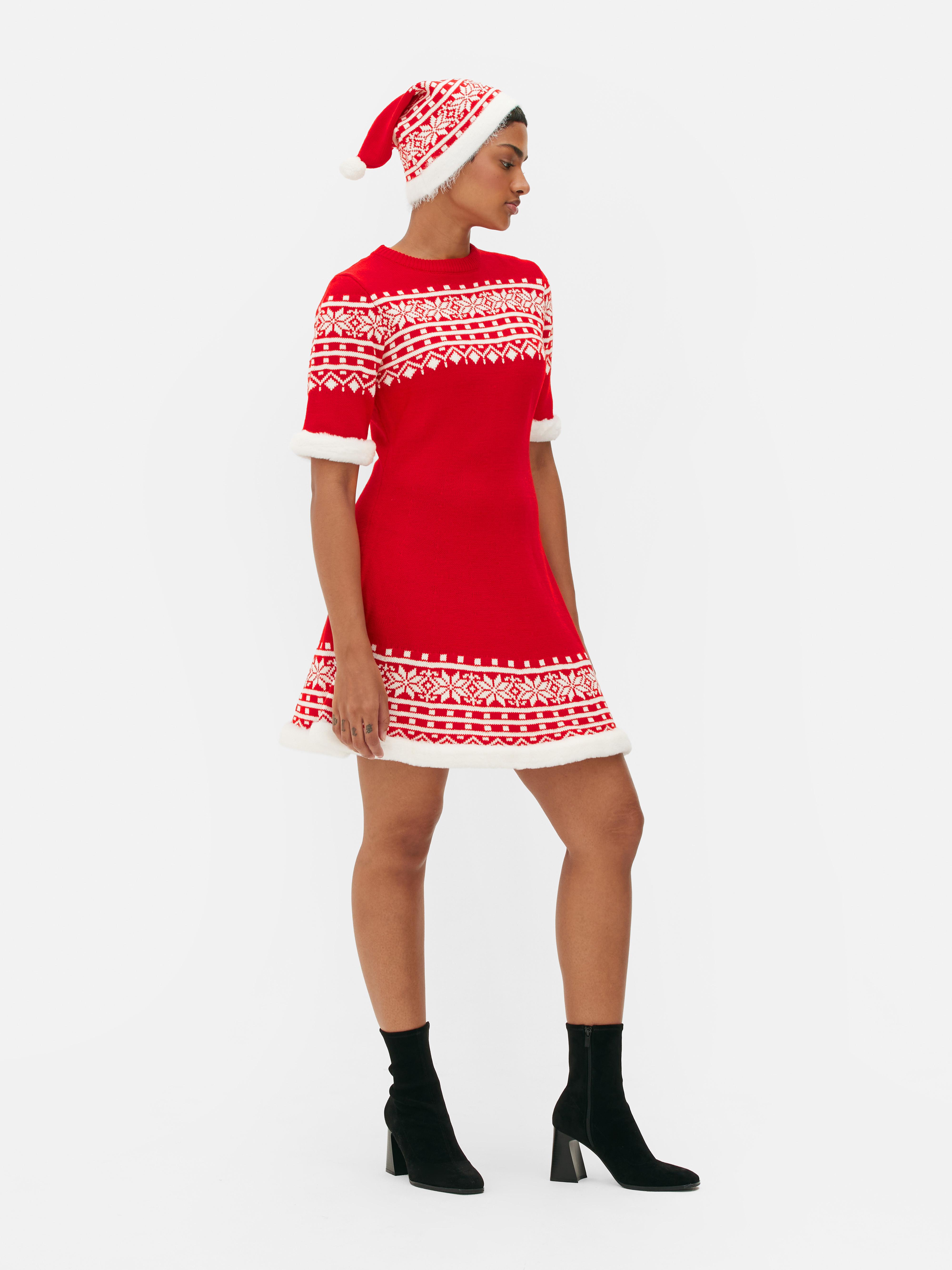 Women's Santa Claus Dress and Hat